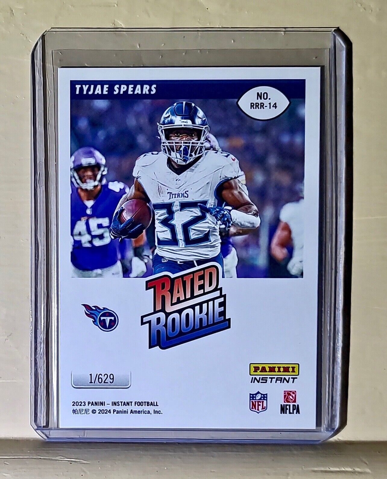 Tyjae Spears 2023 Panini NFL Rated Rookie Retro #14 Card Tennessee Titans 1/629
