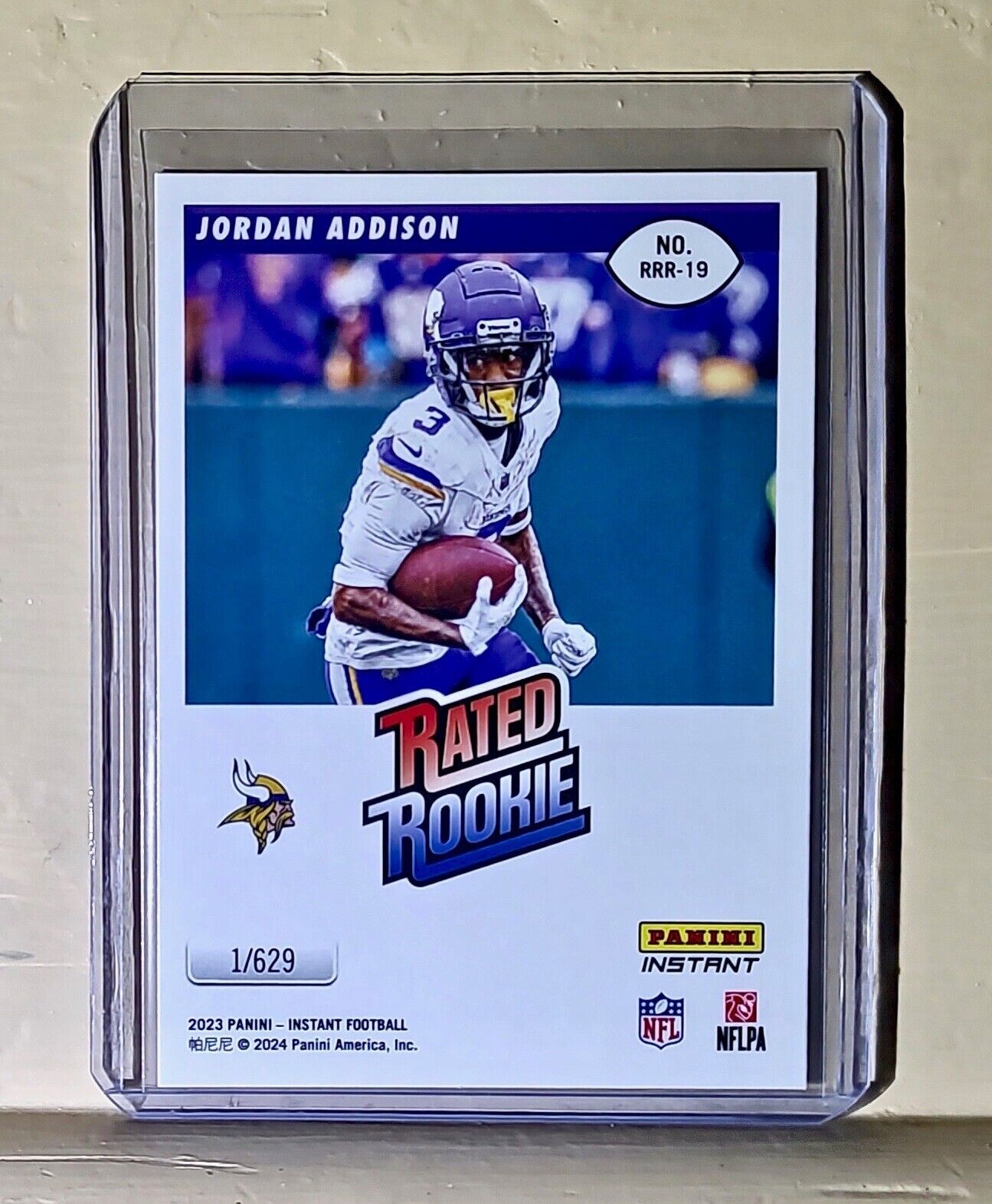 Jordan Addison 2023 Panini NFL Rated Rookie Retro #19 Card Vikings 1/629