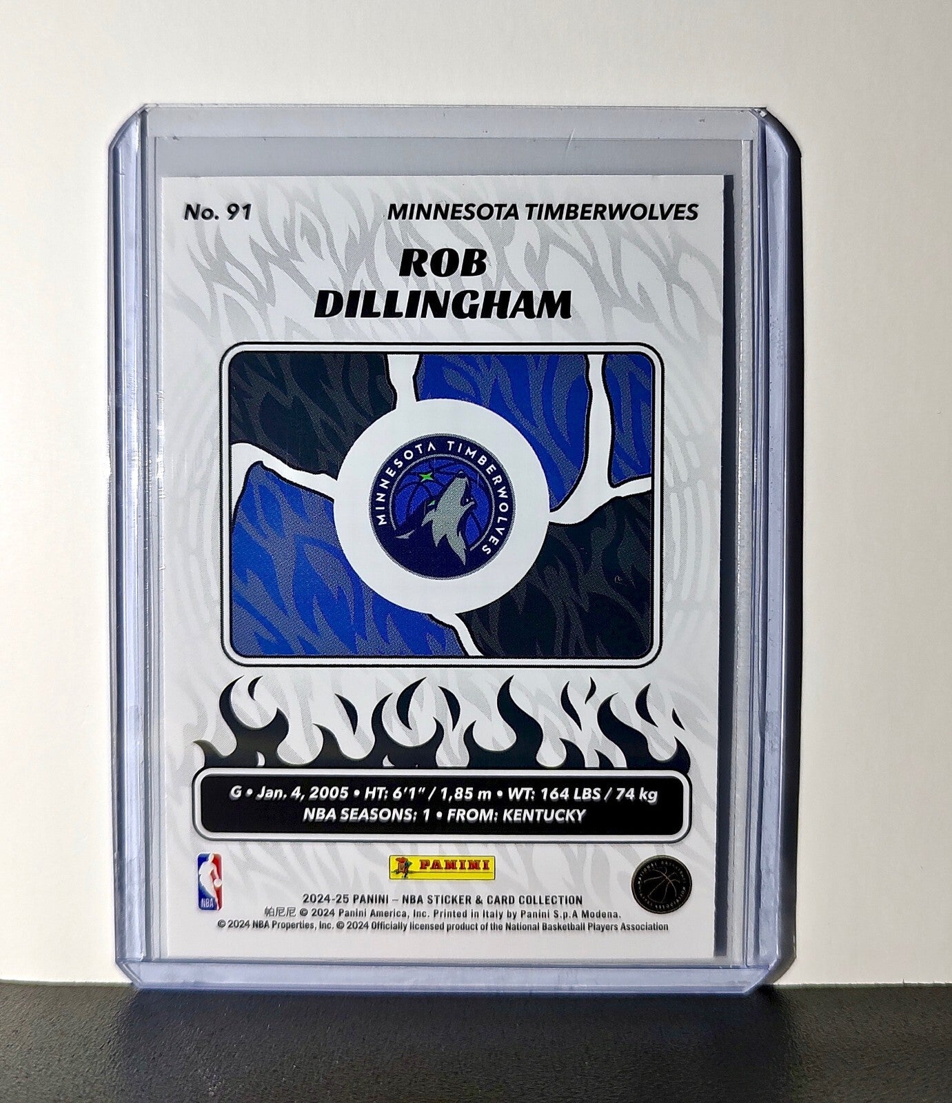 Rob Dillingham Rookie 2024-25 Panini NBA #91 Sticker Card Minnesota Timberwolves
