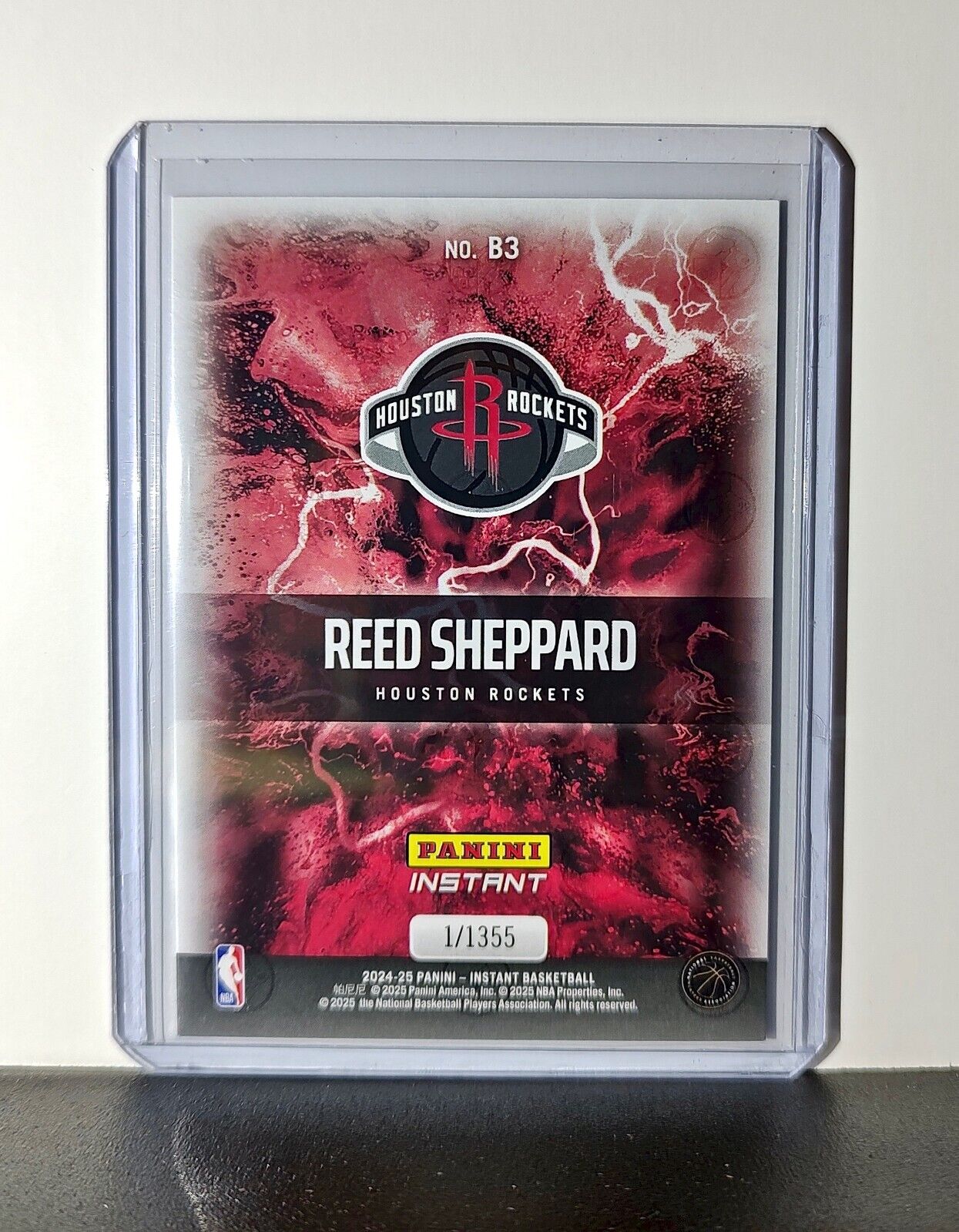 Reed Sheppard Rookie 2024-25 Panini NBA #3 Breakaway Card Rockets 1/1355