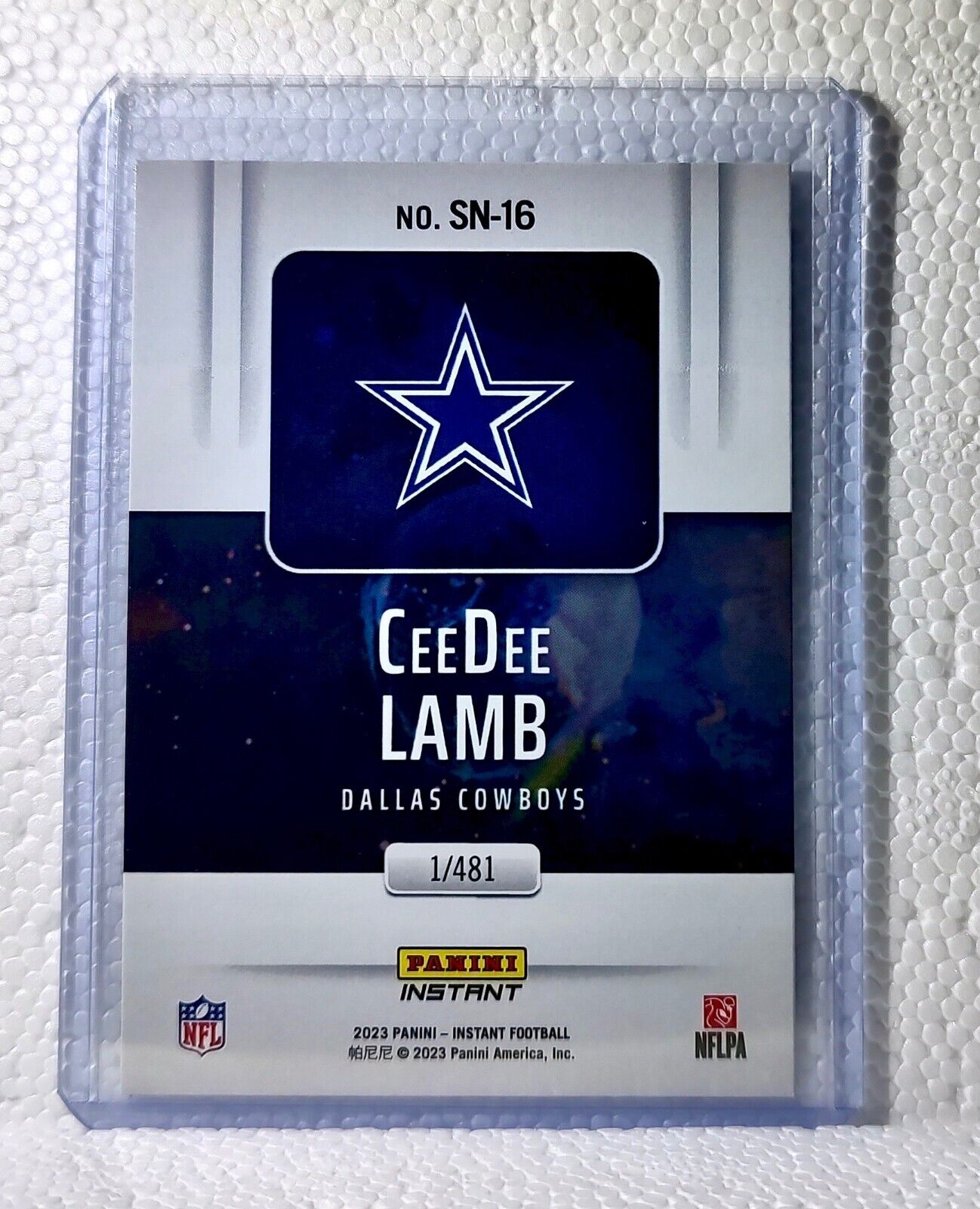 CeeDee Lamb 2023 Panini NFL #16 Supernova Football Card Dallas Cowboys 1/481