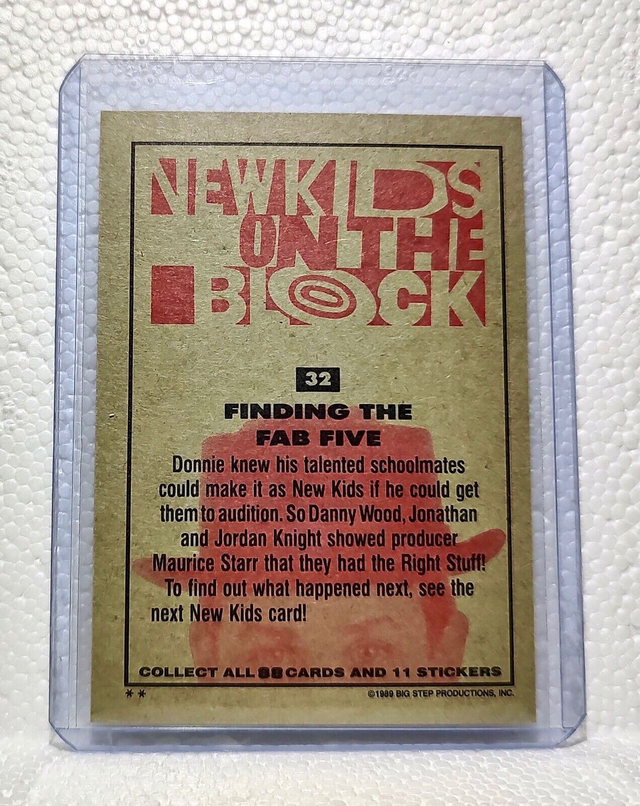 Finding the Fab Five 1989 New Kids on the Block #32 Trading Card