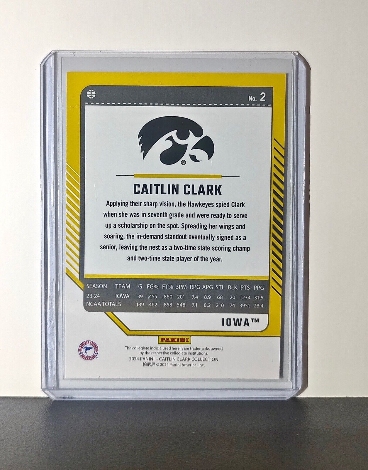 2024 Caitlin Clark Panini Donruss #2 Basketball Card Iowa Hawkeyes