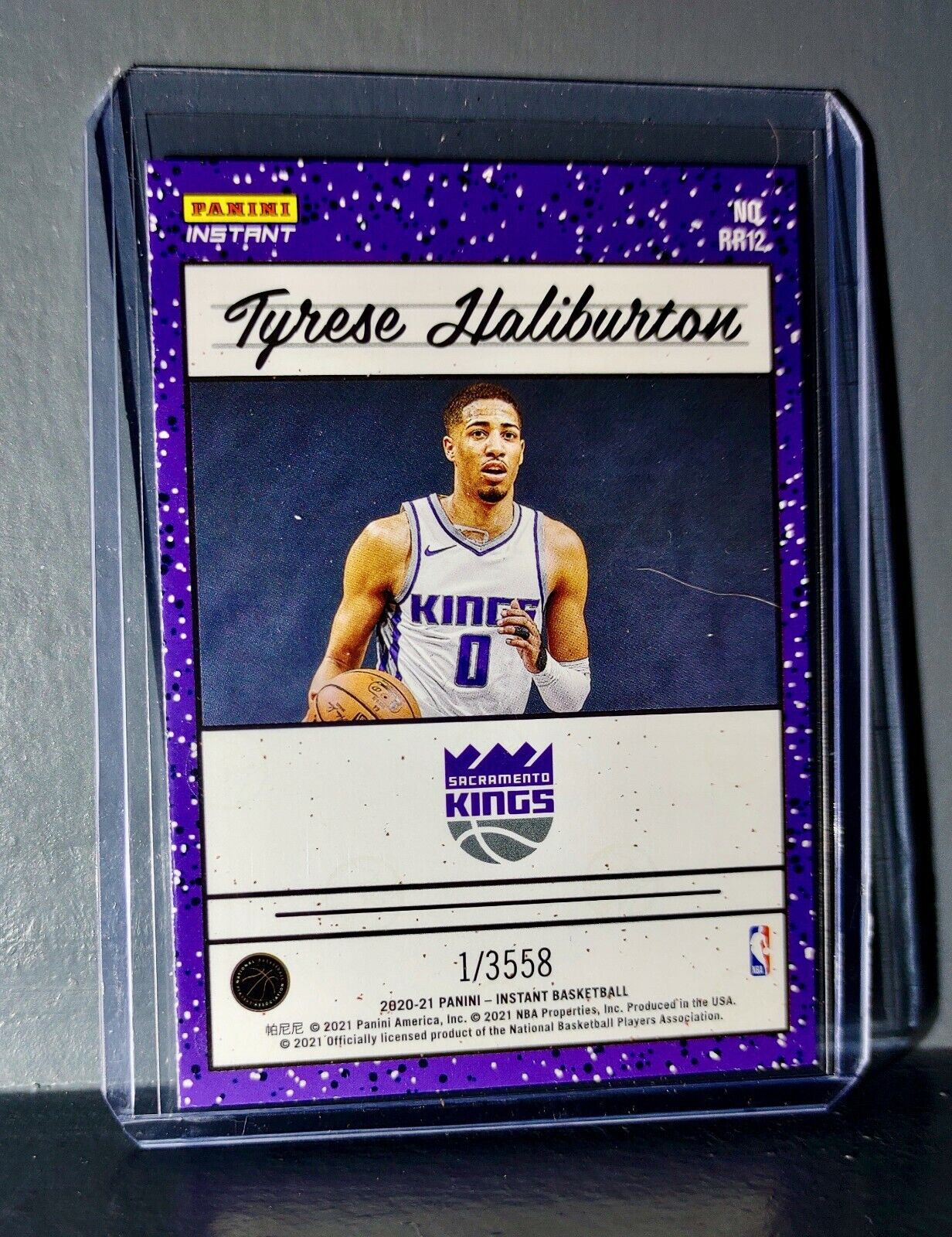Tyrese Haliburton 2020-21 Panini NBA Instant #12 Rated Rookie Retro Card 1/3558