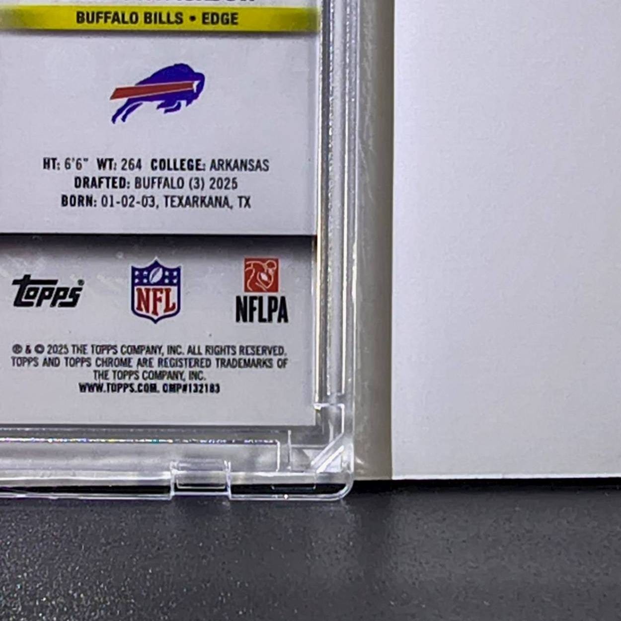 Landon Jackson Rookie 2025 Topps Chrome Cosmic Nucleus NFL #112 Buffalo Bills