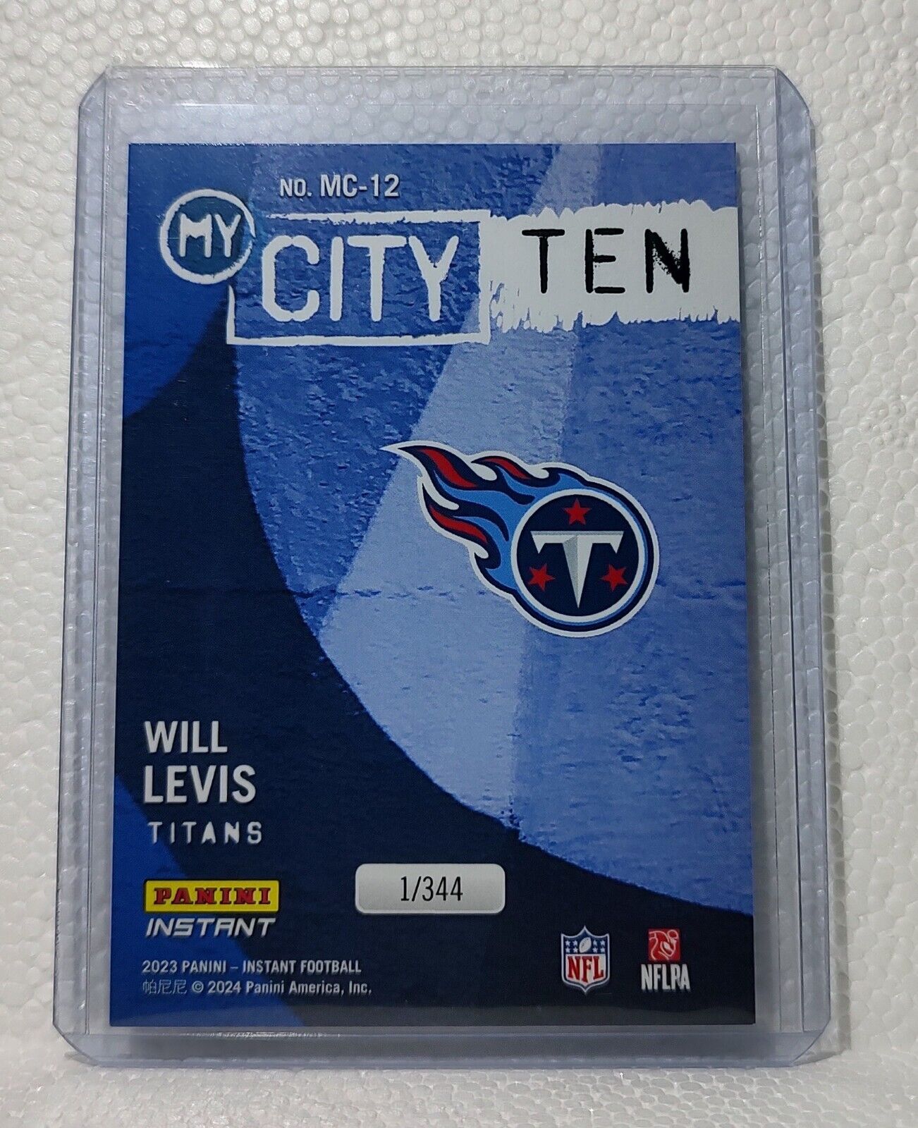 Will Levis 2023 Panini NFL #12 My City Football Card Tennessee Titans 1/344