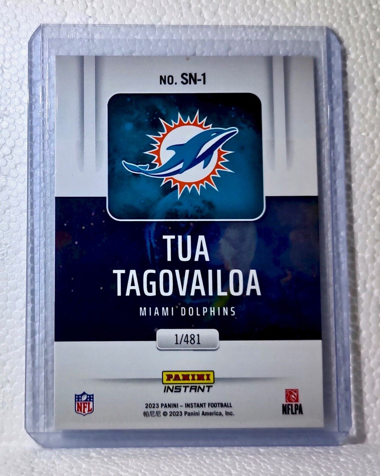 Tua Tagovailoa 2023 Panini NFL #1 Supernova Football Card Miami Dolphins 1/481
