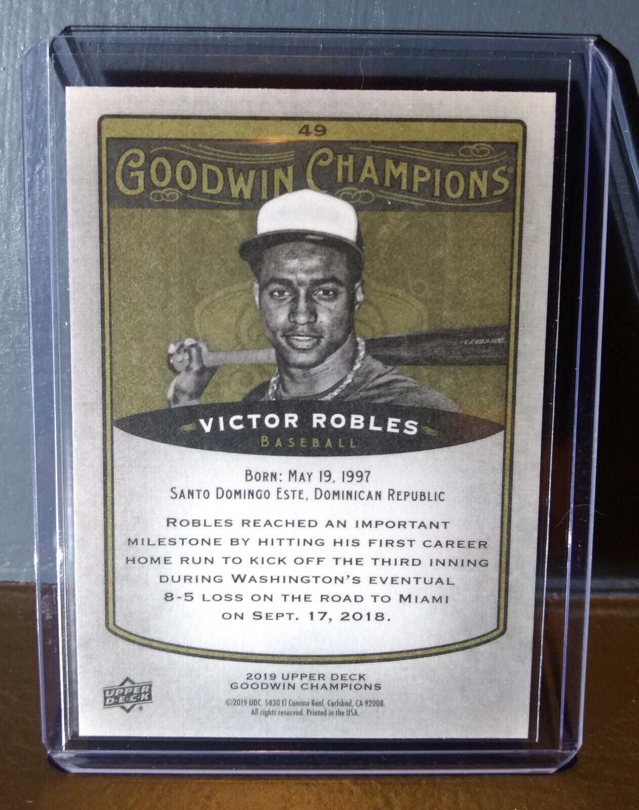 2019 Upper Deck Goodwin Champions Victor Robles #49 Baseball Card