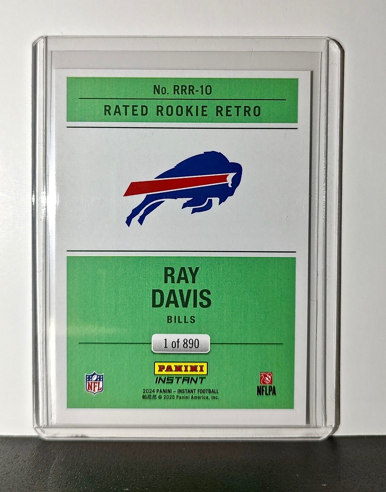 Ray Davis Rookie 2024 Panini Rated Rookie Retro NFL #10 Buffalo Bills 1 of 890