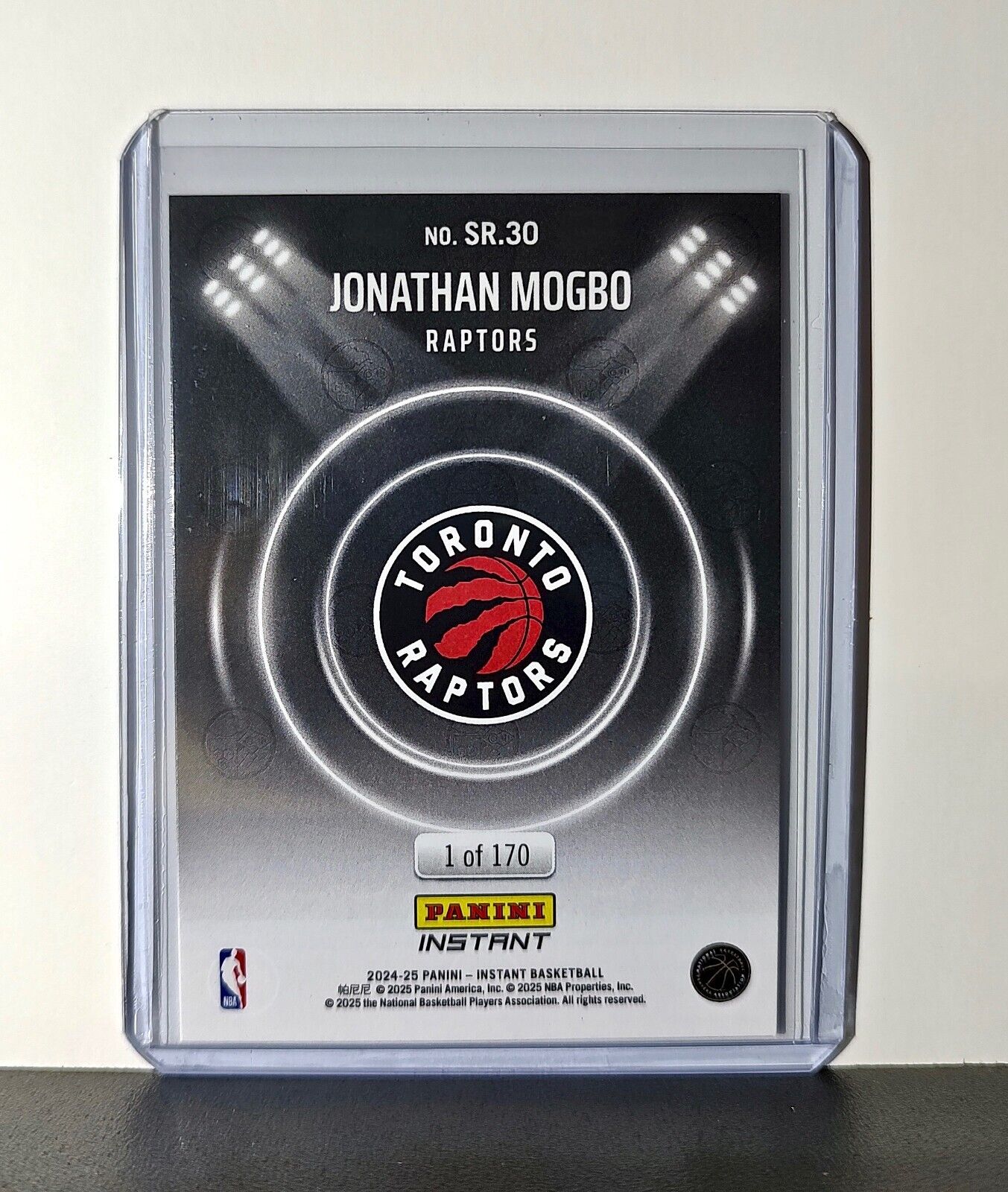 Jonathan Mogbo Rookie 2024-25 Panini Spotlight Rookies NBA #30 Raptors 1 of 170