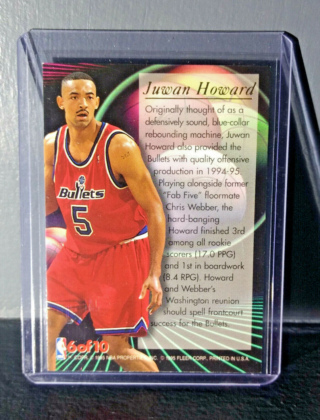 1995-96 Juwan Howard Fleer Ultra All-Rookie Team #6 Basketball Card