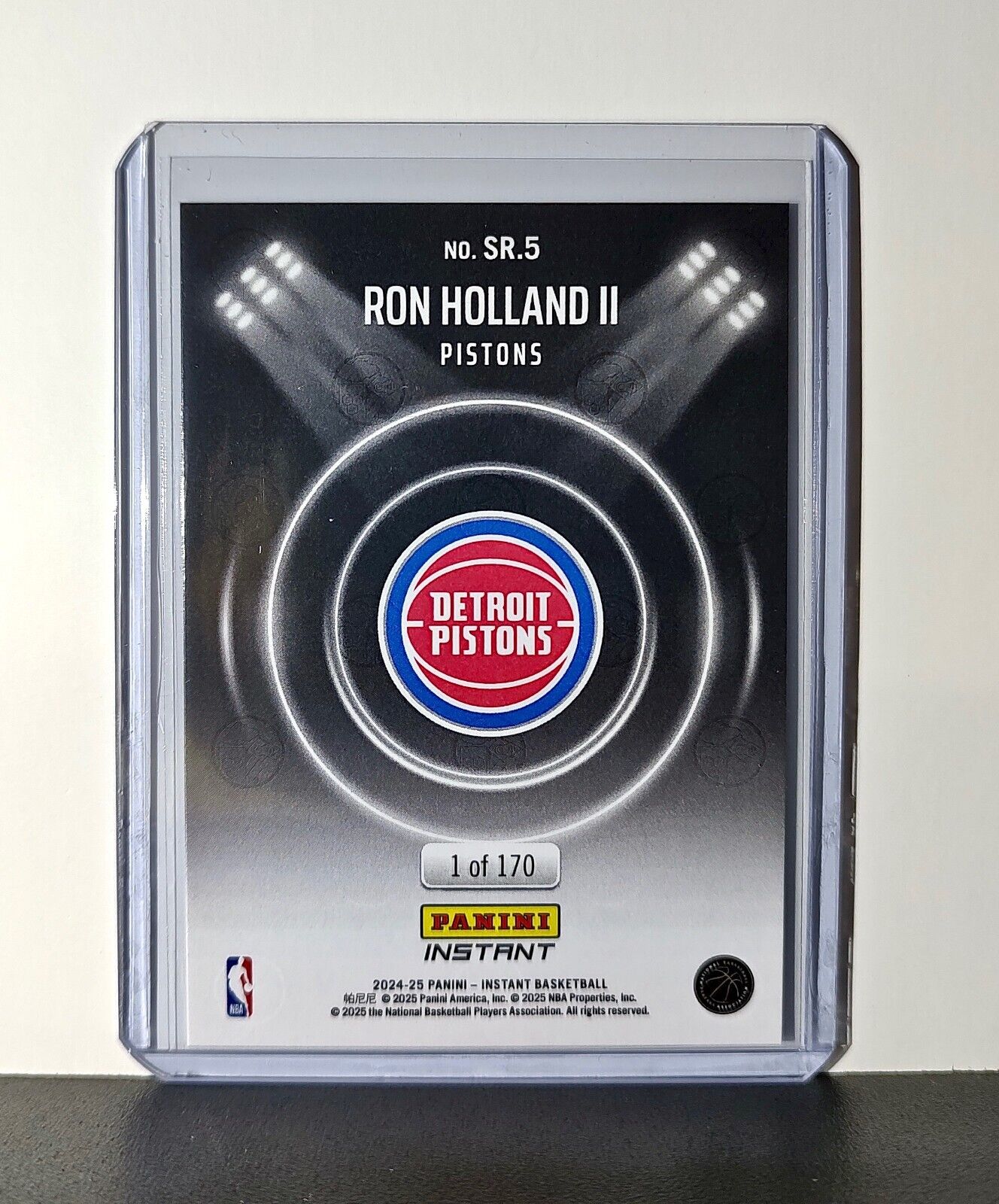 Ron Holland II Rookie 2024-25 Panini Spotlight Rookies NBA #5 Pistons 1 of 170