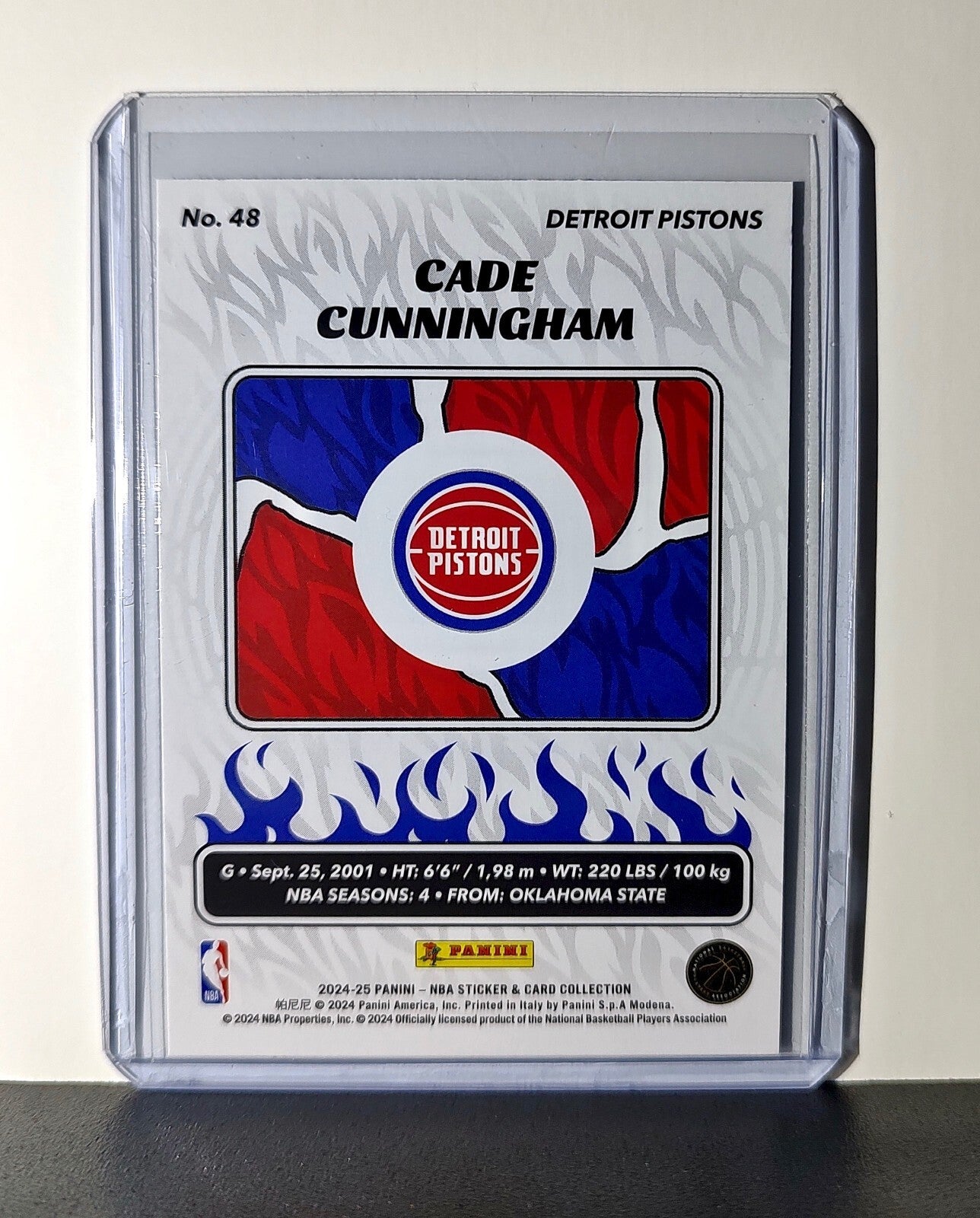 Cade Cunningham 2024-25 Panini NBA #48 Foil Sticker Card Detroit Pistons