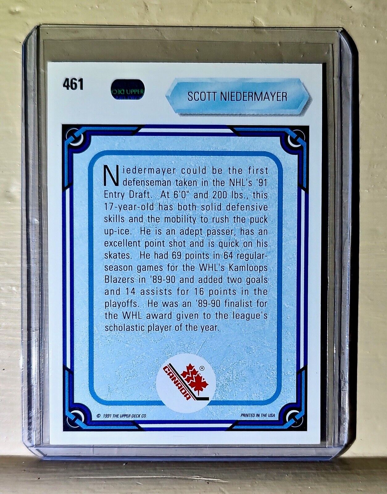 Scott Niedermayer 1990-91 Upper Deck World Junior Championships #461 Hockey