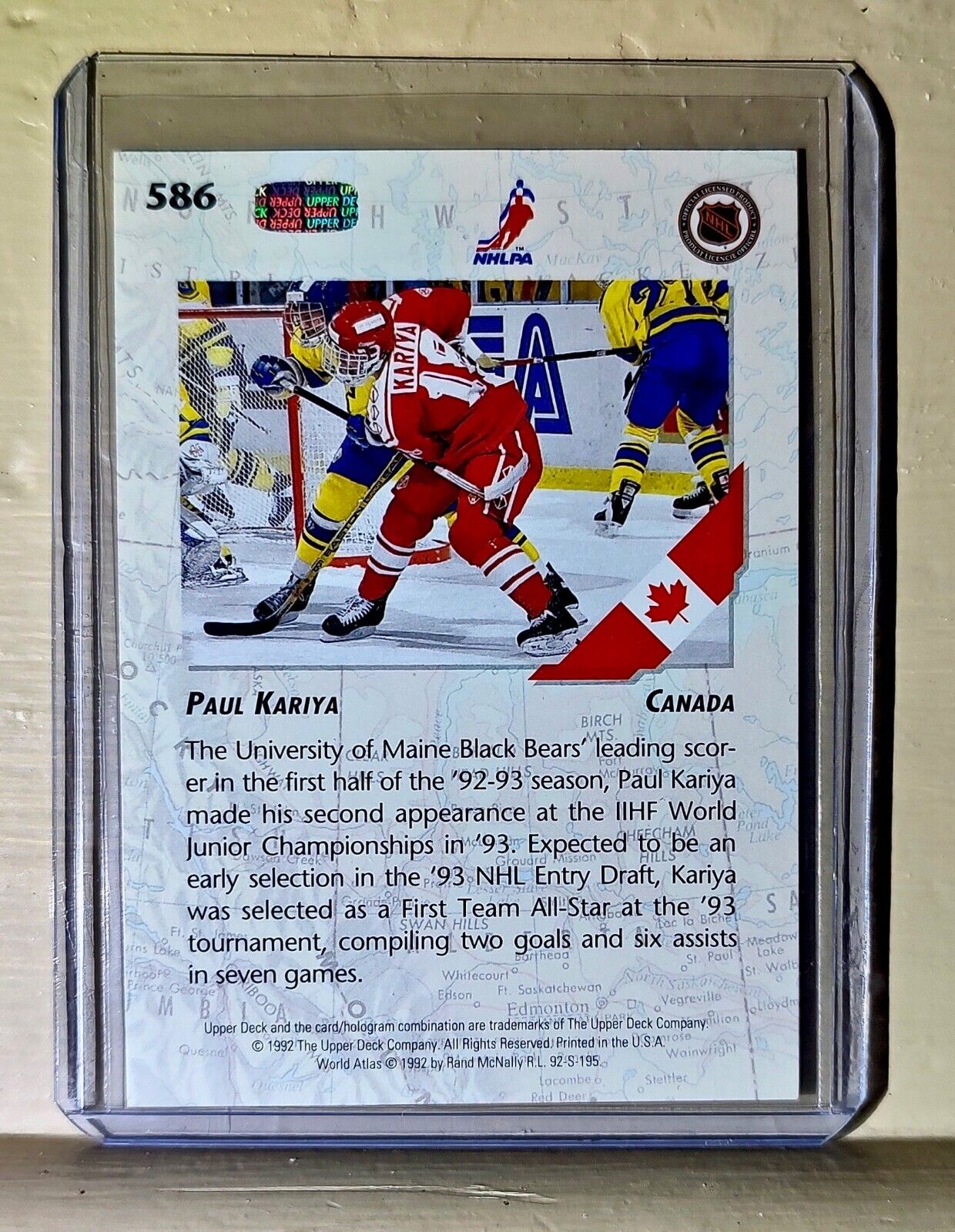 Paul Kariya 1992-93 Upper Deck World Junior Championships #586 Hockey Card