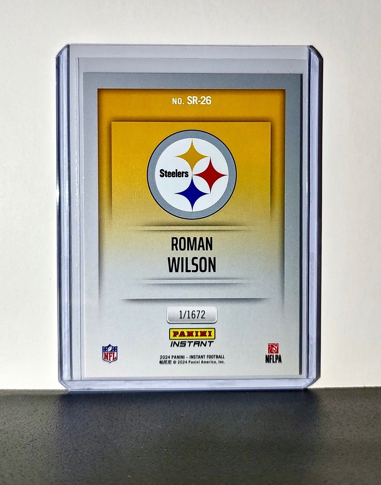 Roman Wilson 2024 Panini NFL Studio Rookies #26 Card Pittsburgh Steelers 1/1672