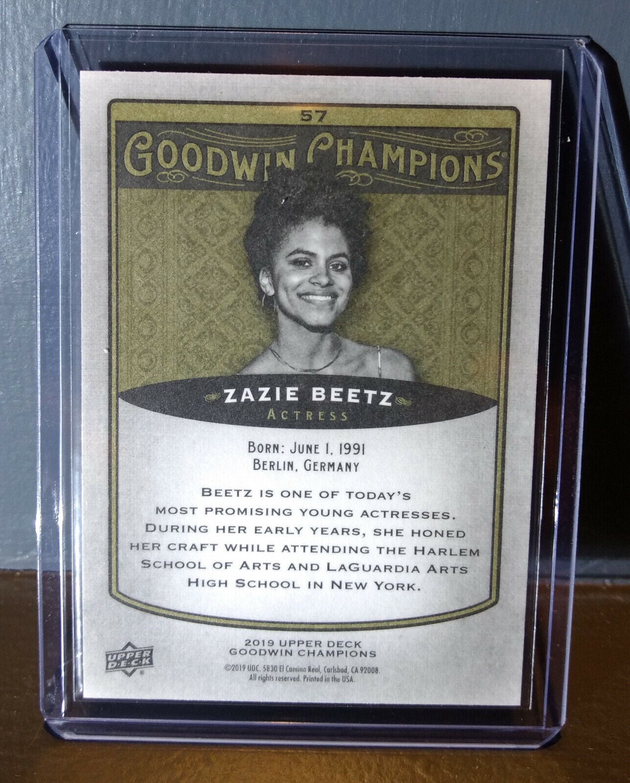 2019 Upper Deck Goodwin Champions Zazie Beetz #57 Actress Trading Card