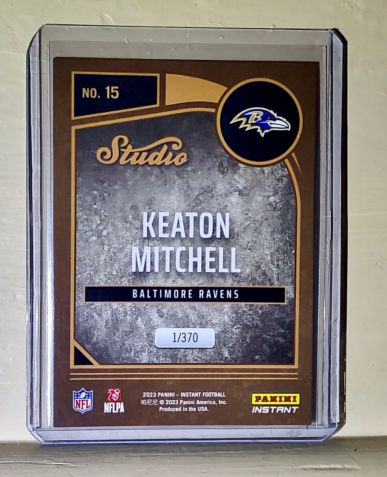 Keaton Mitchell 2023 Panini NFL Studio Rookies #15 Rookie Card 1/370
