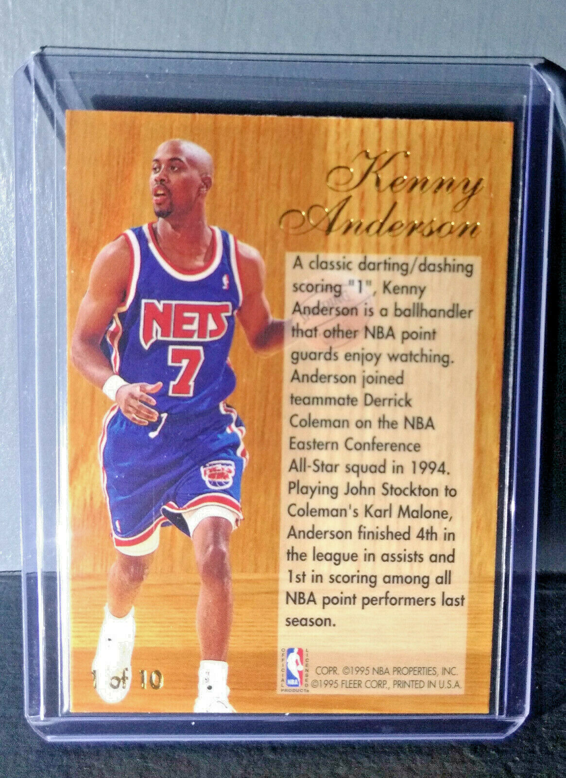 1994-95 Kenny Anderson Flair Play Maker #1 Basketball Card