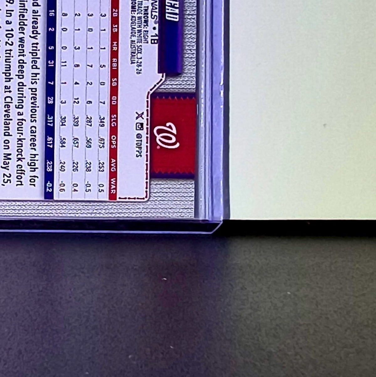Curtis Mead 2026 Topps Update MLB #US9 Card Washington Nationals