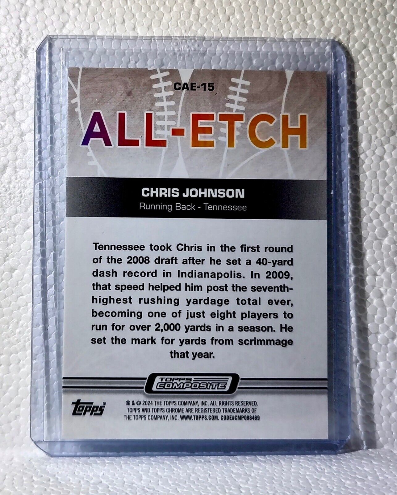 Chris Johnson 2023 Topps Chrome NFL #CAE-15 All-Etch Card Cincinnati Bengals