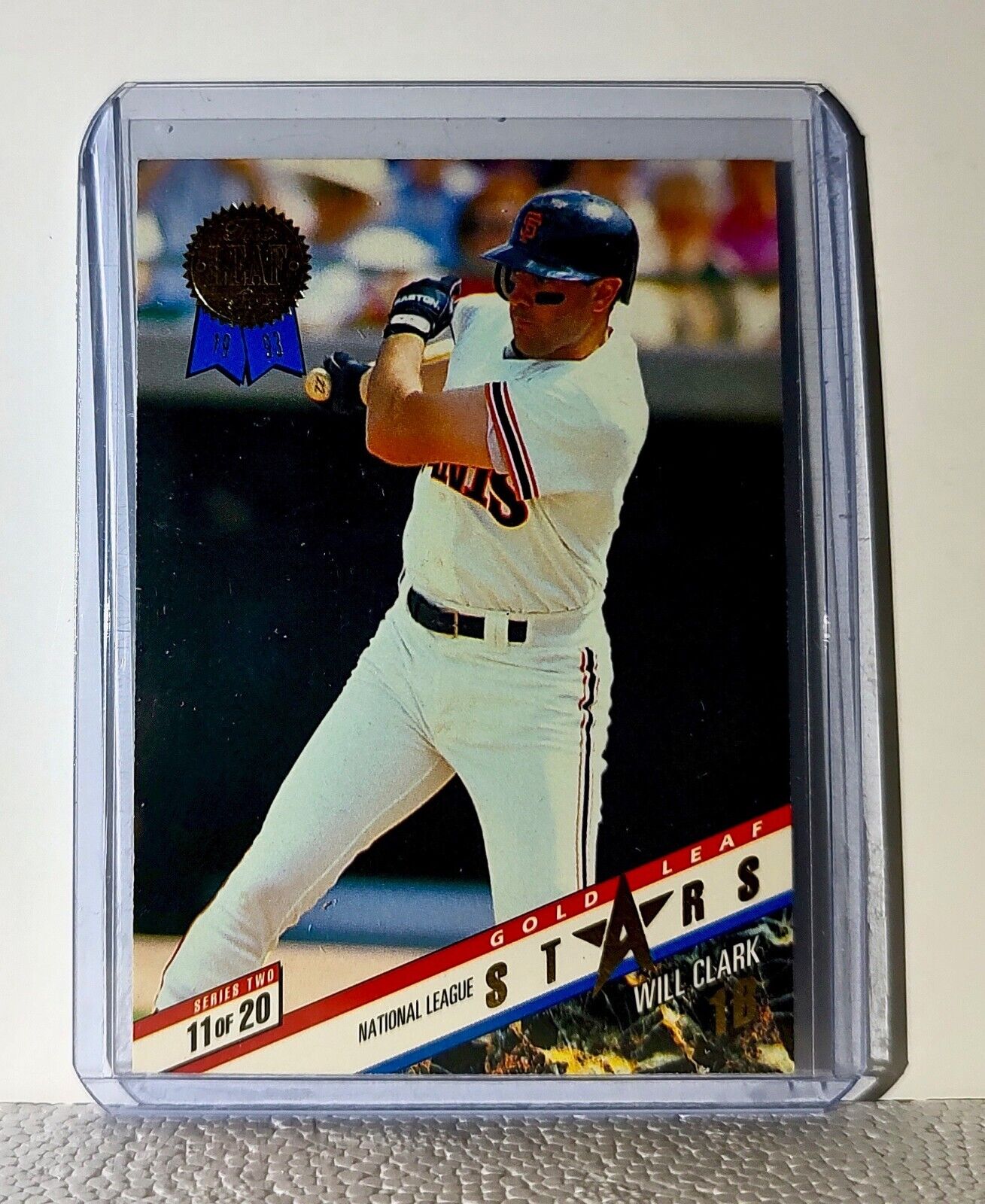 Mark McGwire / Will Clark 1993 Leaf MLB #11 Baseball Card Athletics / Giants