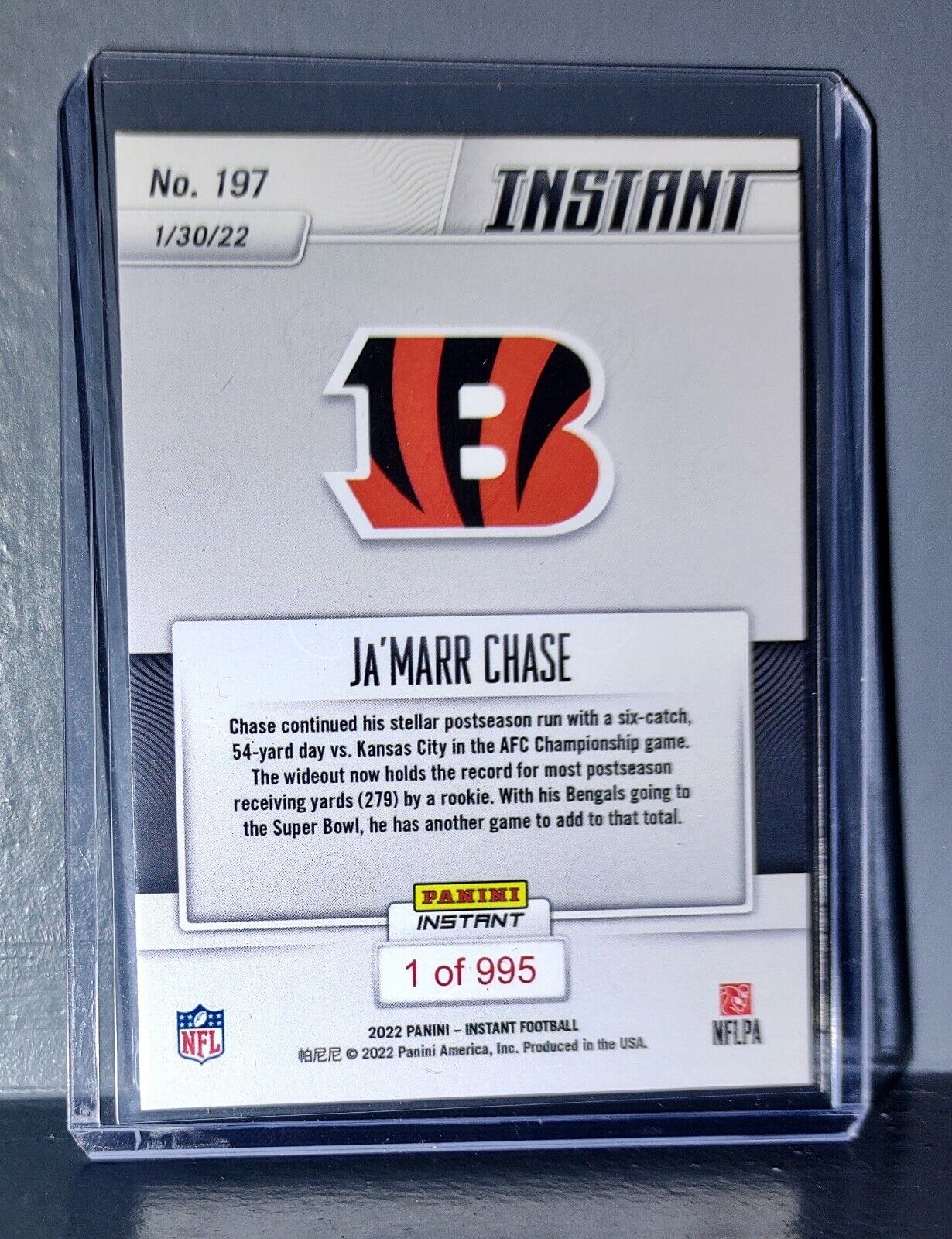 Ja'Marr Chase NFL Panini Playoffs #197 Card 1 of 995