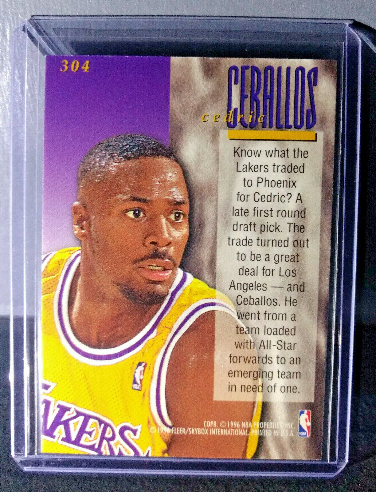 1995-96 Cedric Ceballos Fleer Ultra #304 Encore Basketball Card