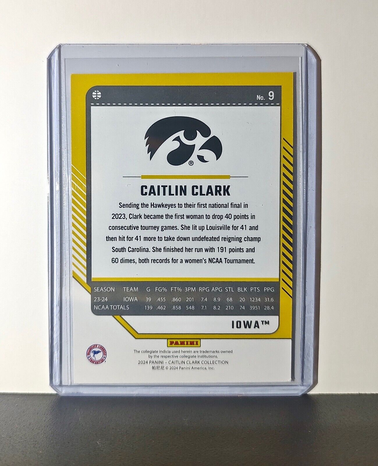 2024 Caitlin Clark Panini Donruss #9 Basketball Card Iowa Hawkeyes