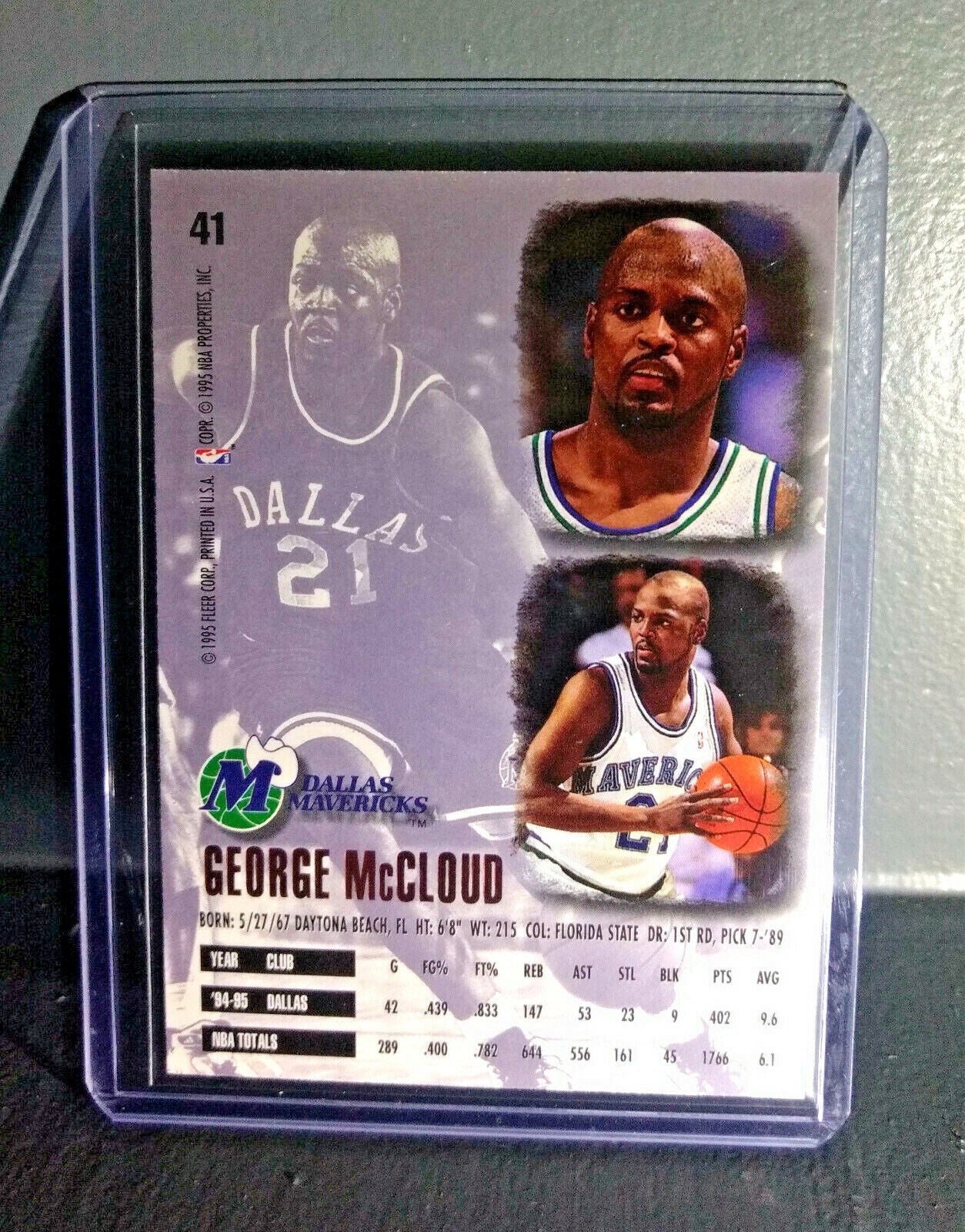 1995-96 George McCloud Fleer Ultra #41 Basketball Card