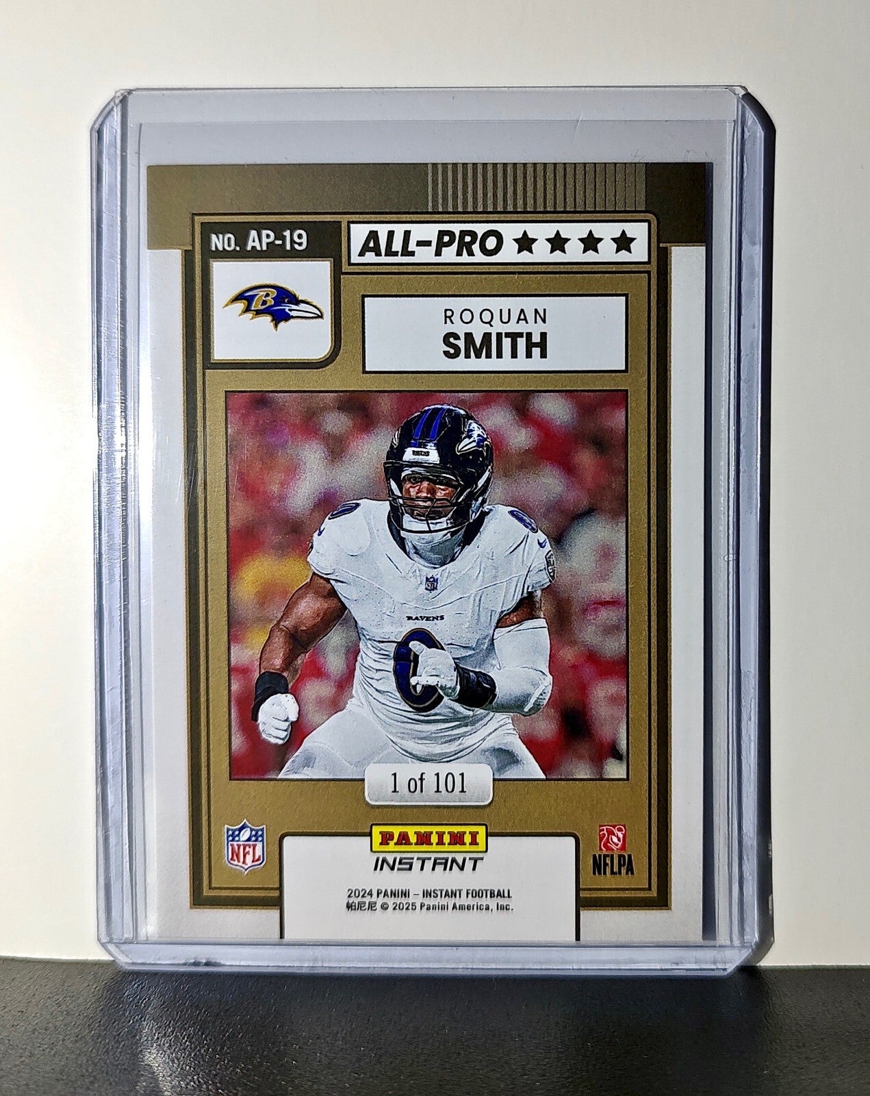 Roquan Smith 2024 All-Pro Panini NFL #19 Football Card Baltimore Ravens 1 of 101