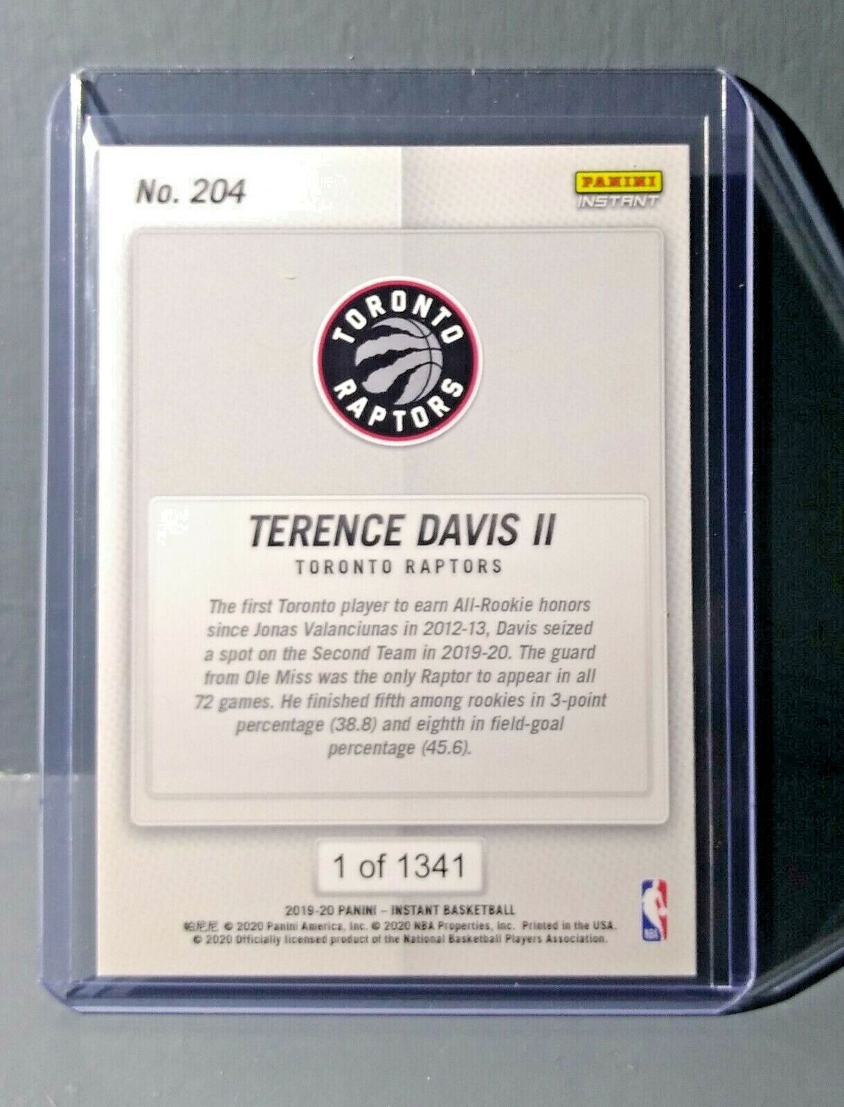 Terrence Davis 2019-20 Panini NBA Instant All-Rookie Team #204 Card 1 of 1341