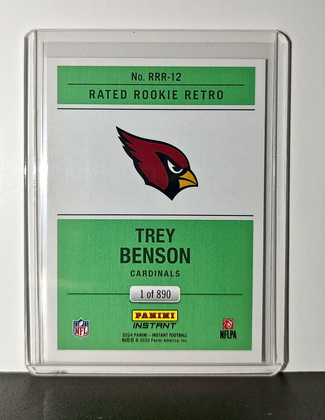 Trey Benson Rookie 2024 Panini Rated Rookie Retro NFL #12 Card Cardinals 1 of 89