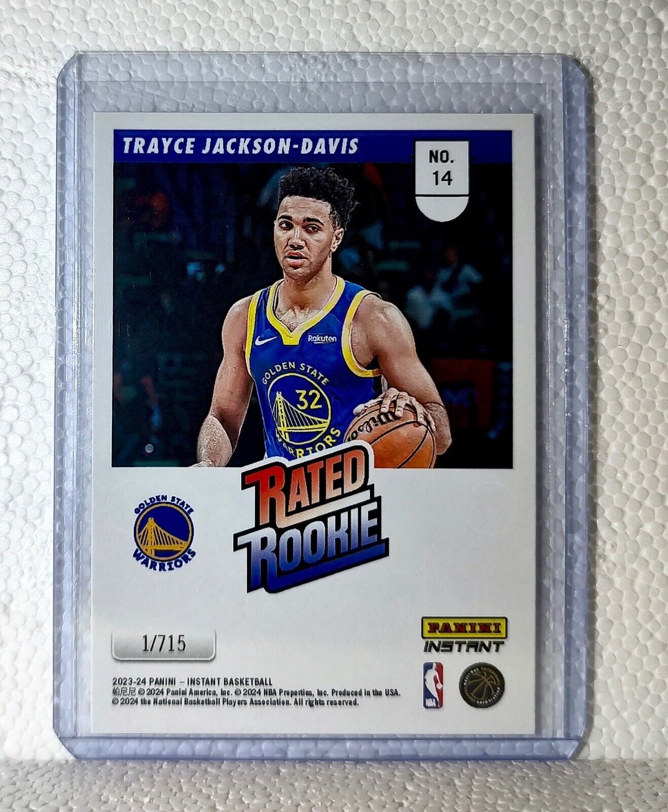 Trayce Jackson-Davis 2023-24 Panini NBA #14 Rated Rookie Retro Warriors 1/715