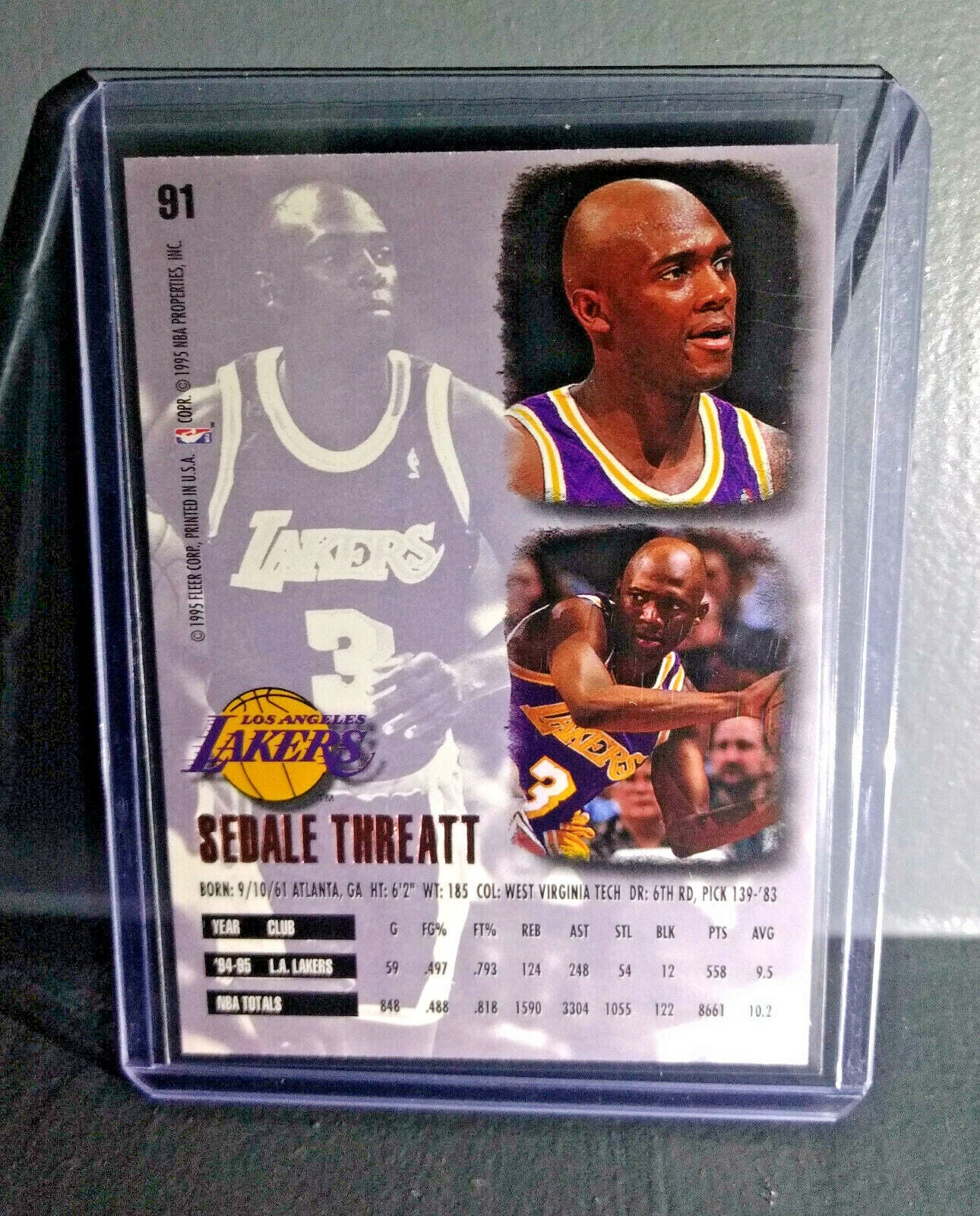 1995-96 Sedale Threatt Fleer Ultra #91 Basketball Card