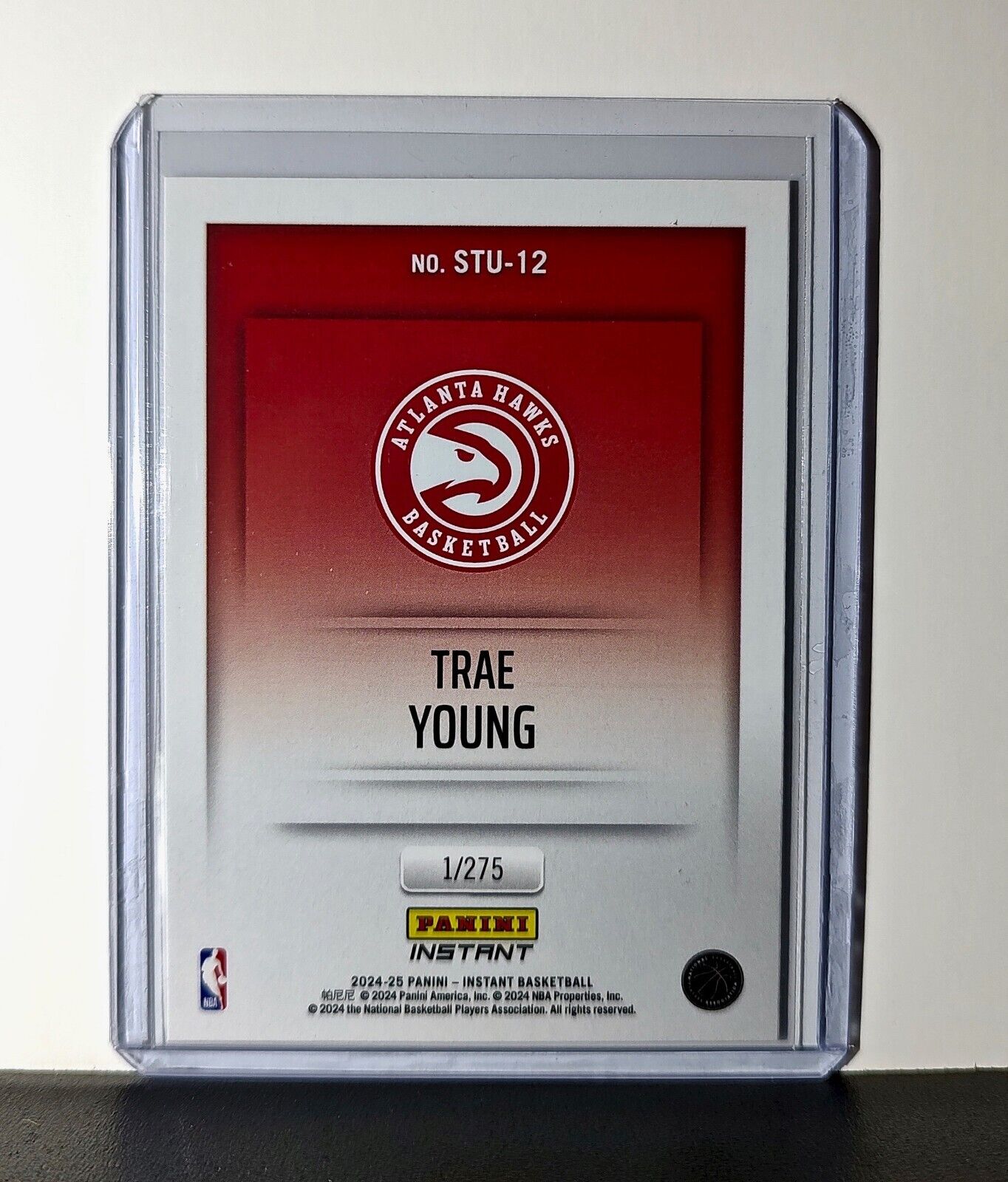 Trae Young 2024-25 Panini NBA Studio #12 Card Atlanta Hawks 1/275