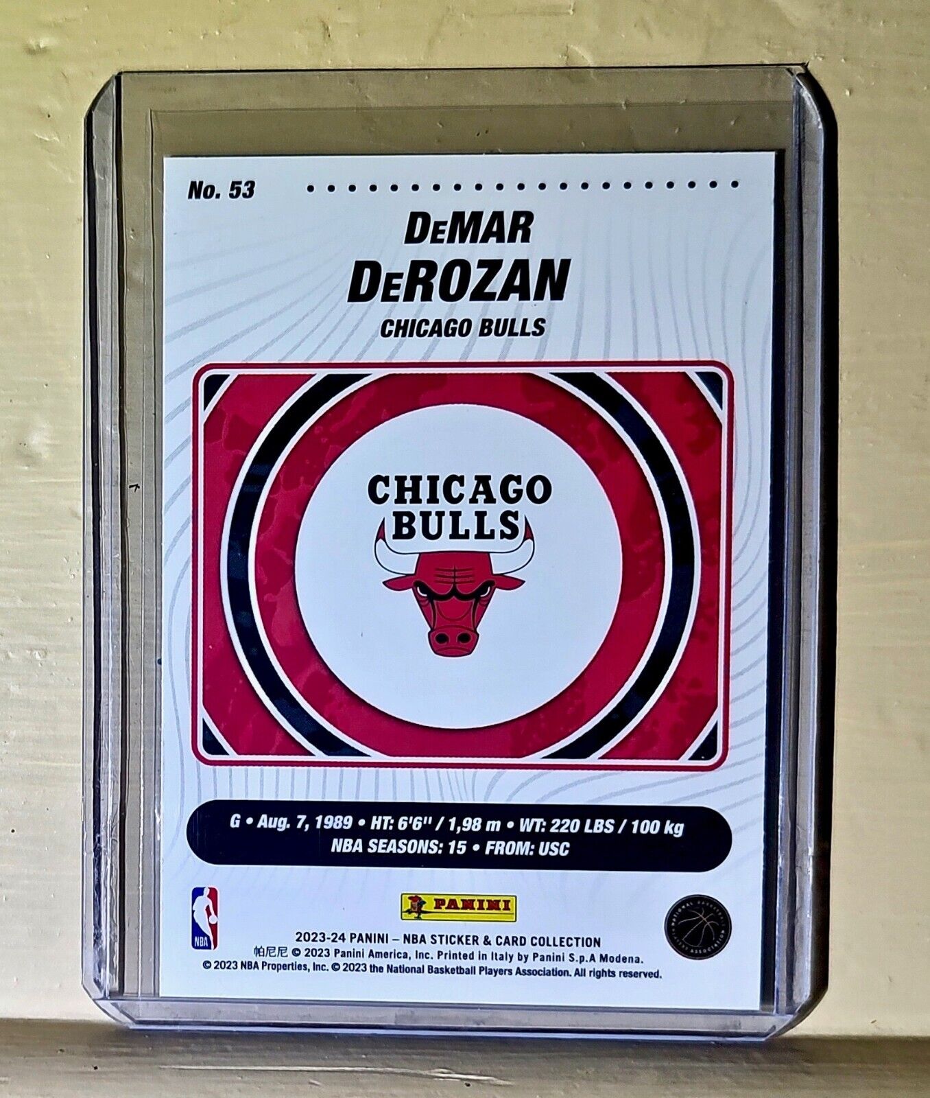 DeMar DeRozan 2023-24 Panini NBA Basketball #53 Silver Foil Card Chicago Bulls