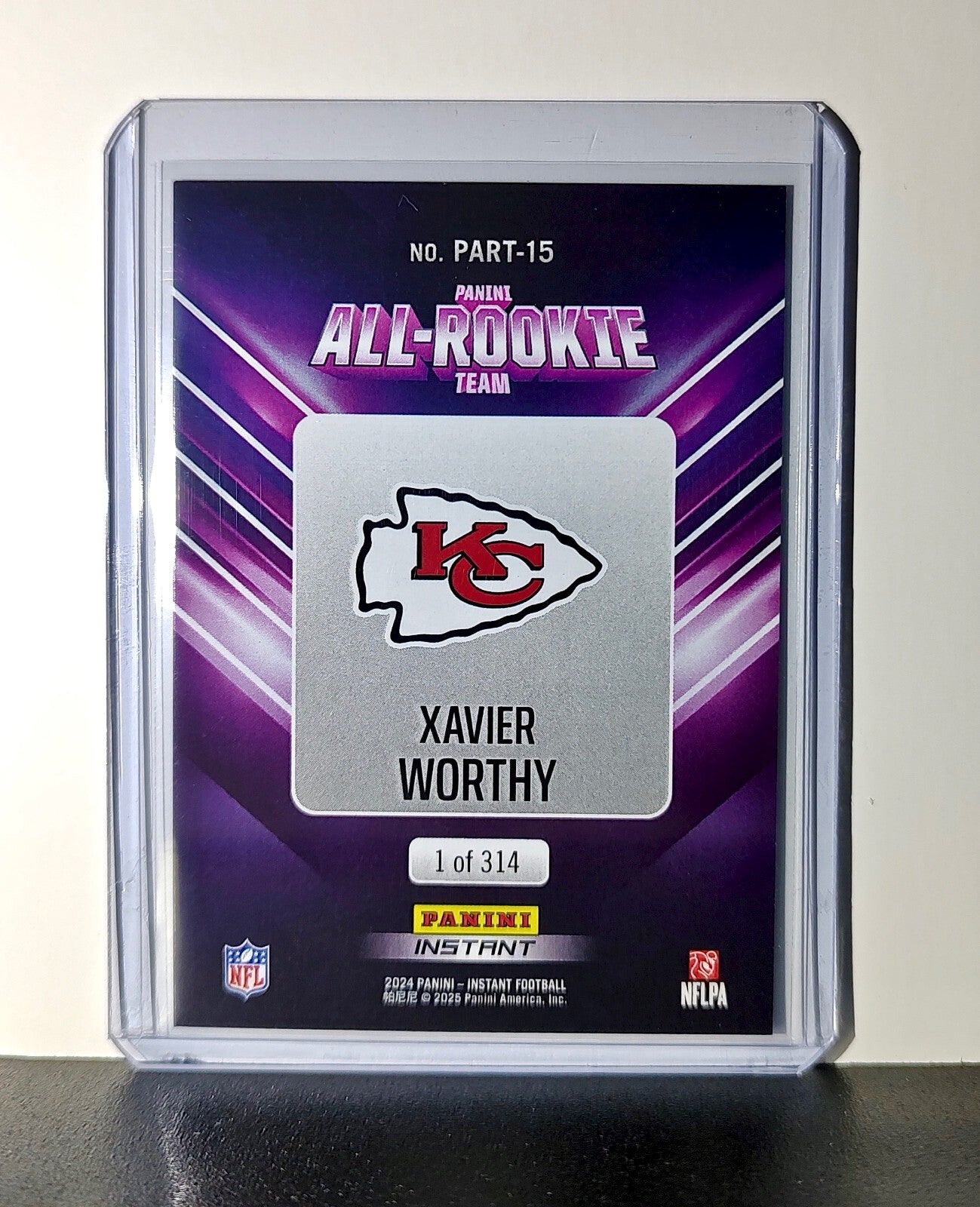 Xavier Worthy Rookie 2024 Panini NFL #15 All-Rookie Card Chiefs 1 of 314
