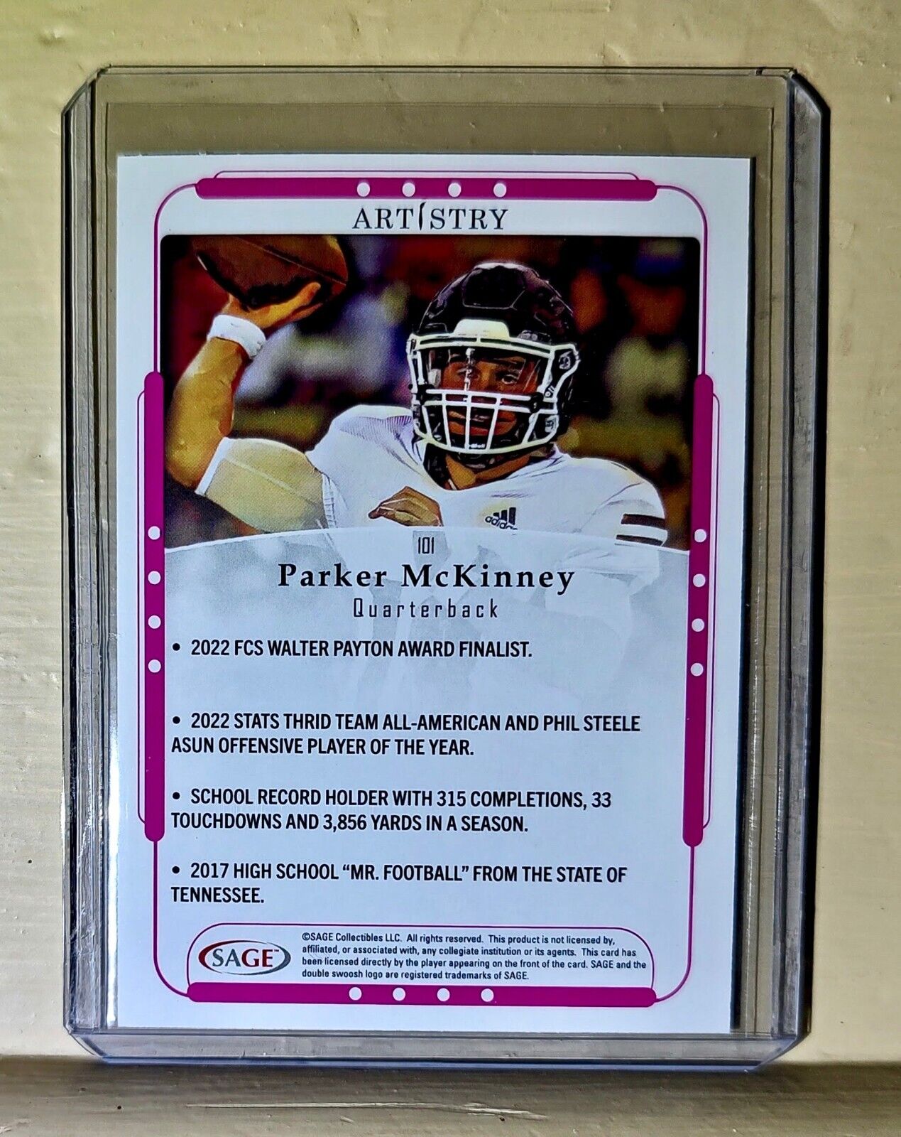 Parker McKinney 2023 SAGE Artistry Football #101 Card