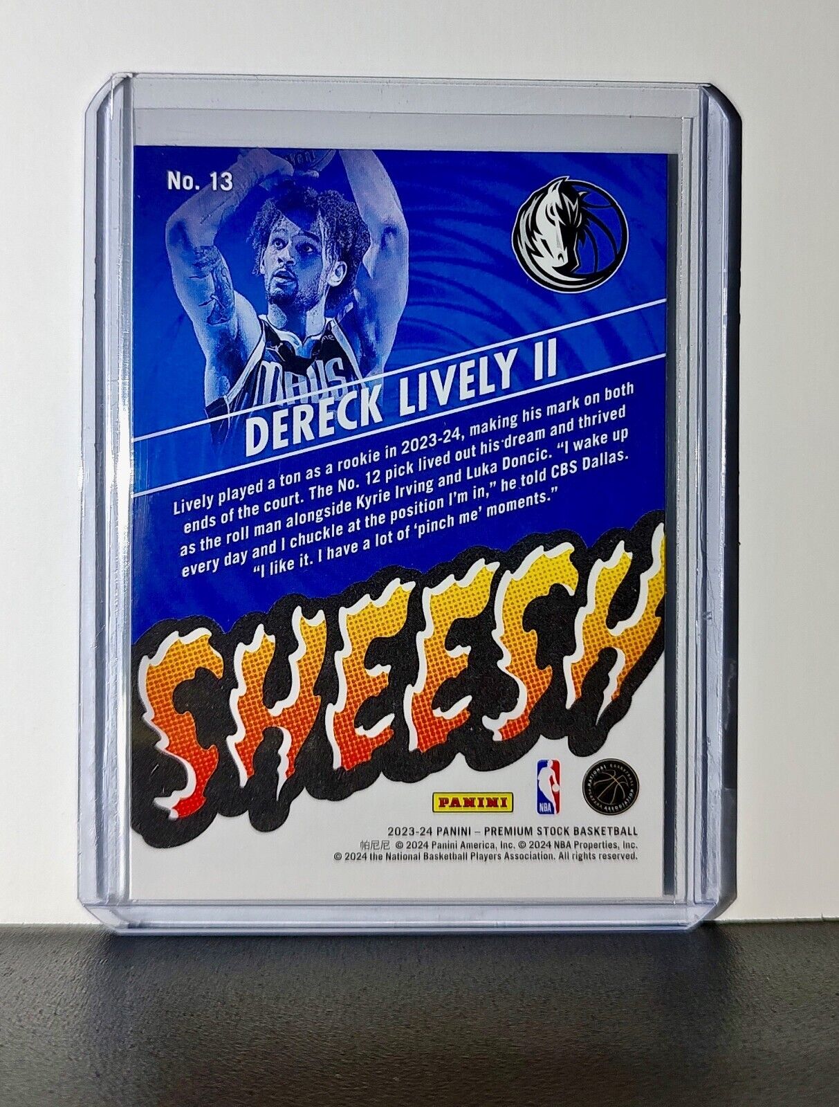 Dereck Lively II 2023-24 Panini Premium Stock NBA Hoops SHEESH #13 Rookie Card