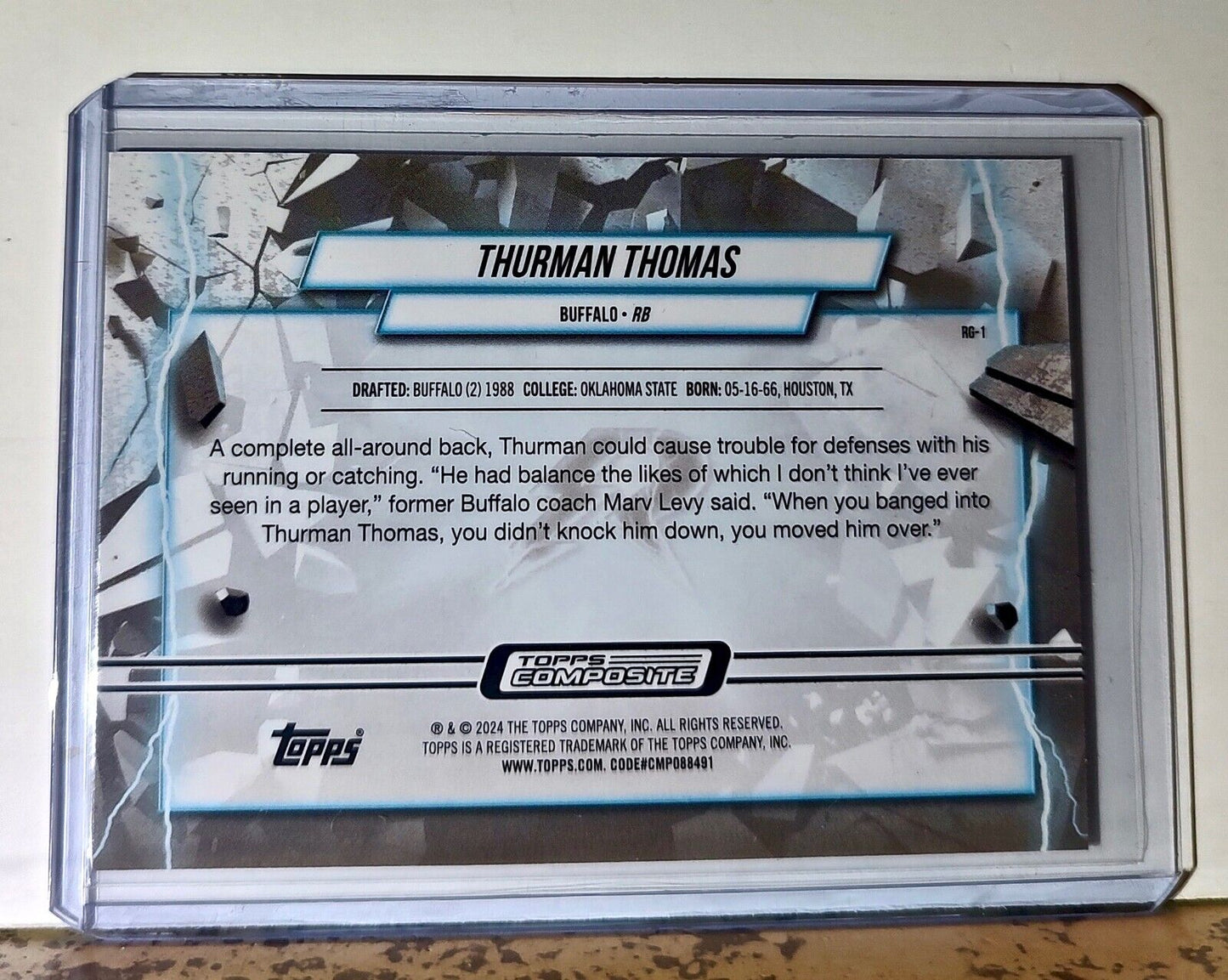 Thurman Thomas 2023 Topps Resurgence Grounded #RG-1 Football Card Buffalo Bills