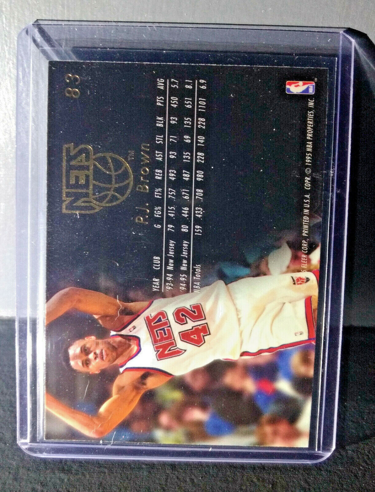 1995-96 P.J. Brown Flair #83 Basketball Card
