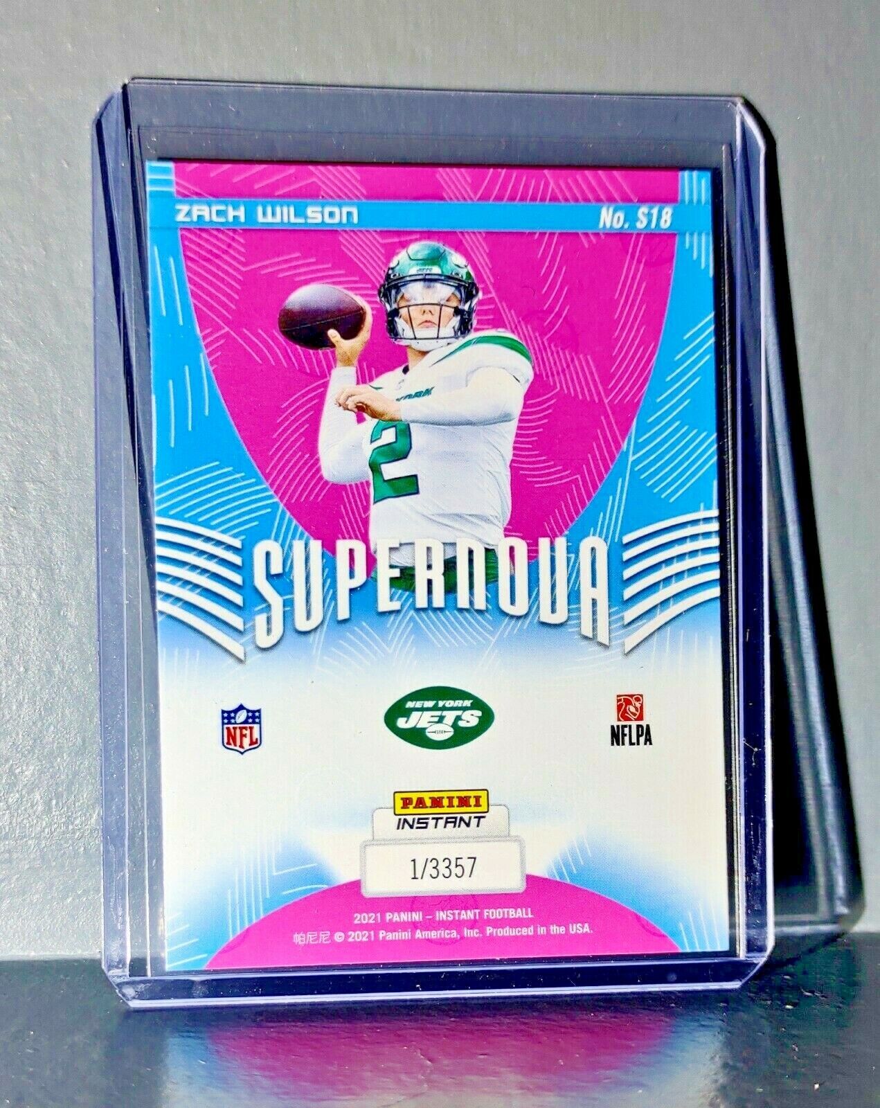 Zach Wilson 2021 Panini NFL Instant Supernova #18 Rookie Football Card 1 of 3357