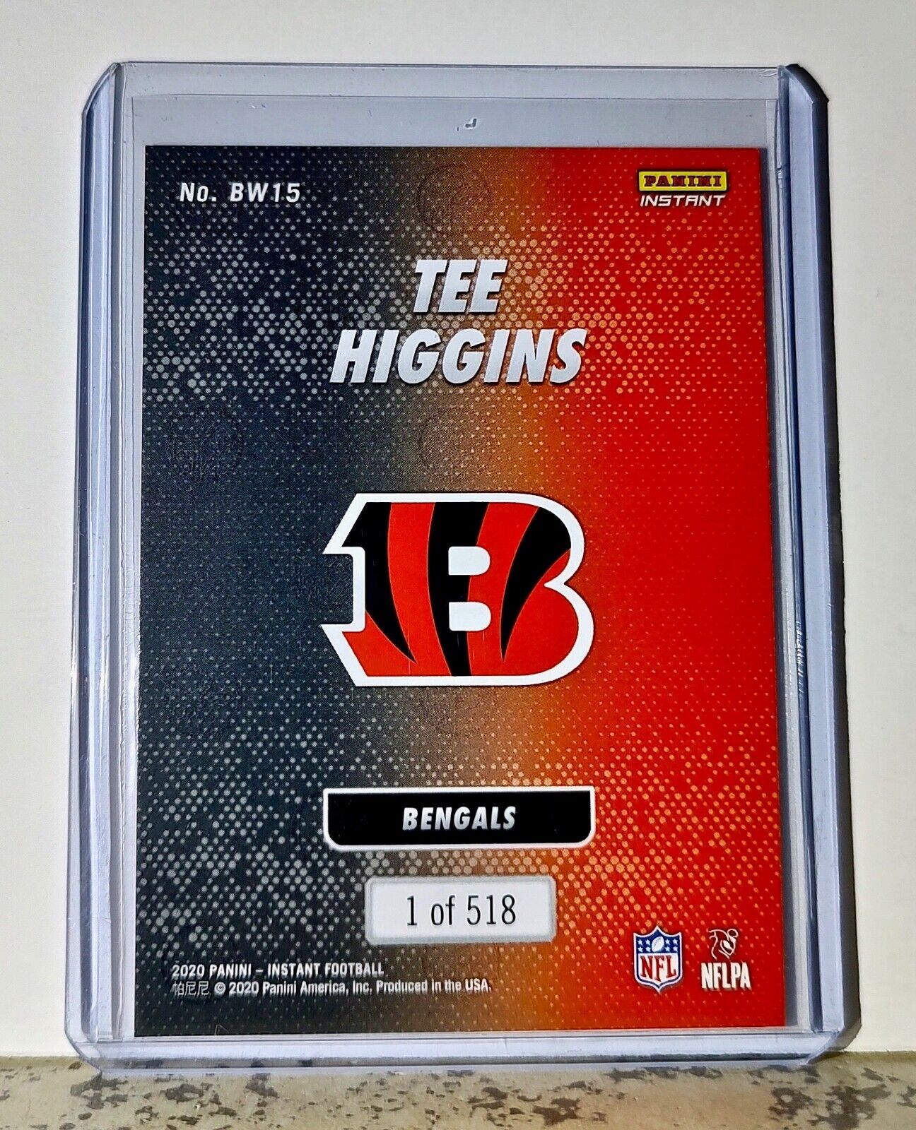 Tee Higgins 2020 Panini NFL #15 Black and White Rookies Card Bengals 1 of 518