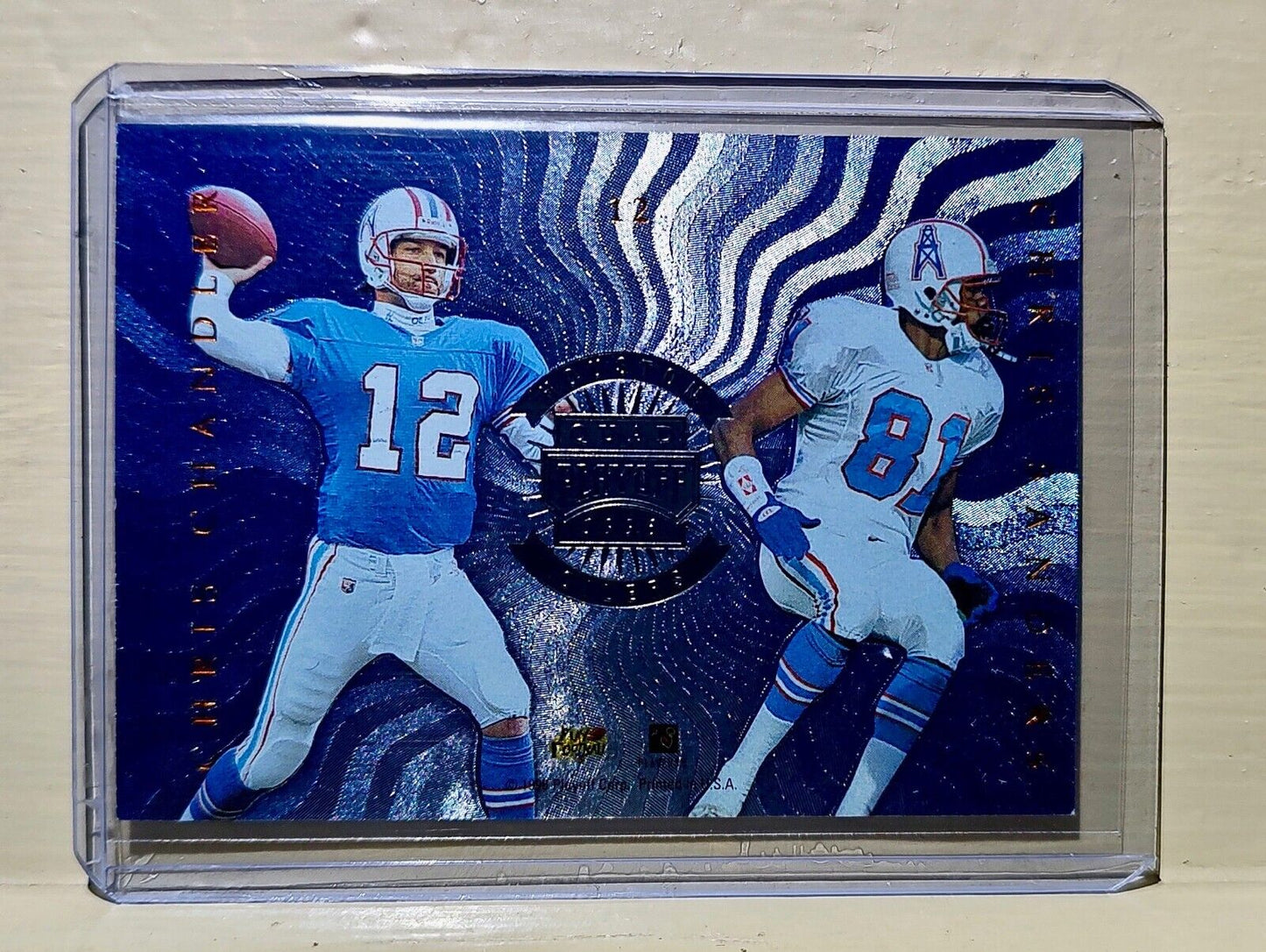 Houston Oilers 1999 Quad Playoffs Thomas/McNair/Chandler/Sanders #12 NFL Card