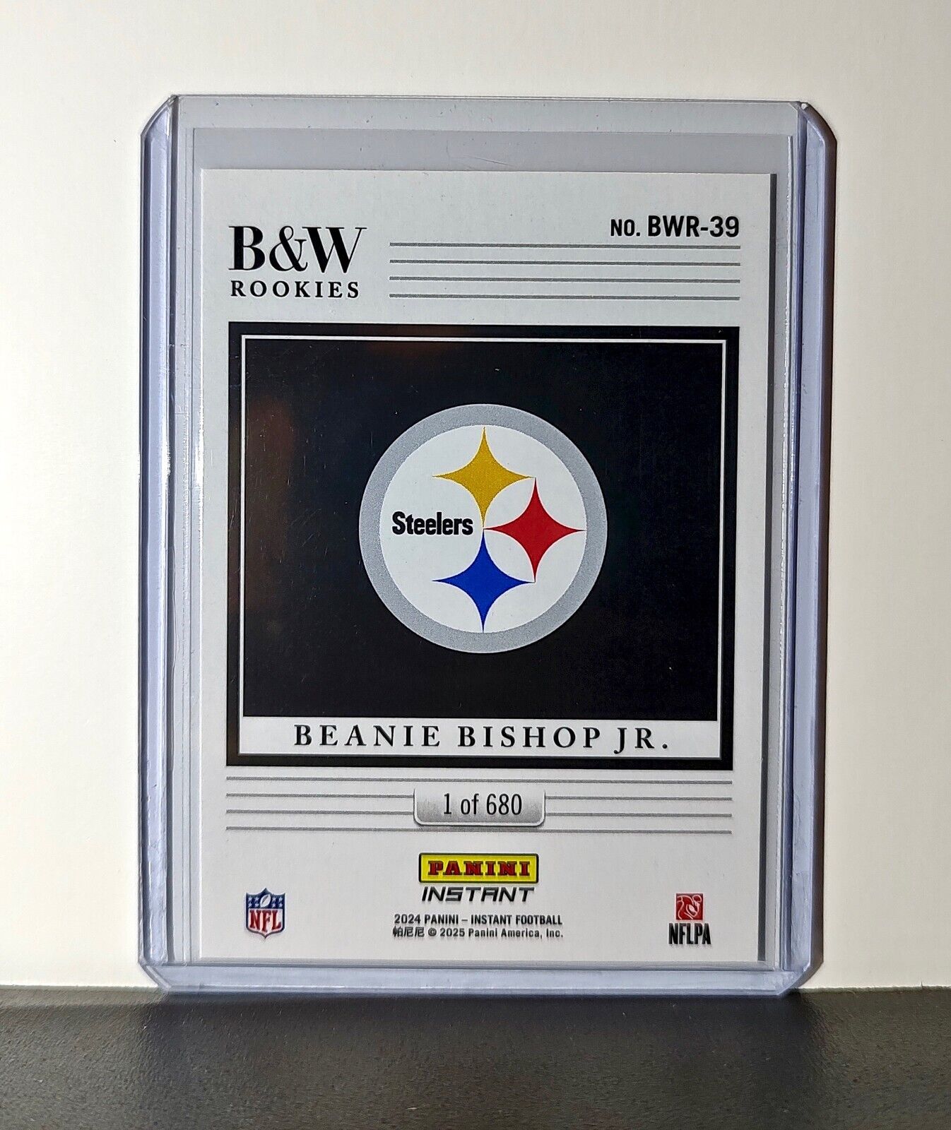 Beanie Bishop Jr. 2024 Panini NFL #39 Black & White Rookies Steelers 1 of 680