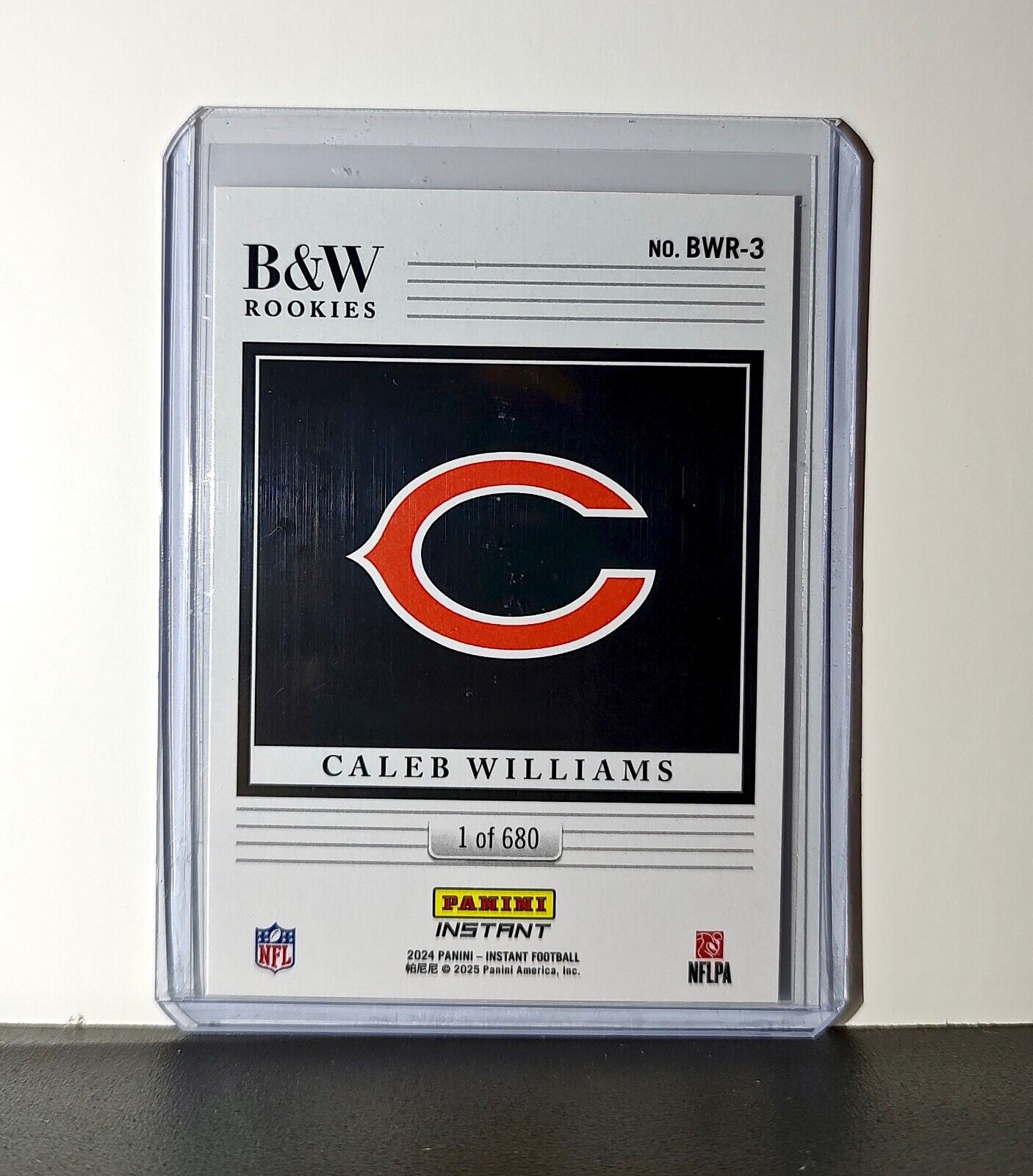 Caleb Williams 2024 Panini NFL #3 Black & White Rookies Card Bears 1 of 680