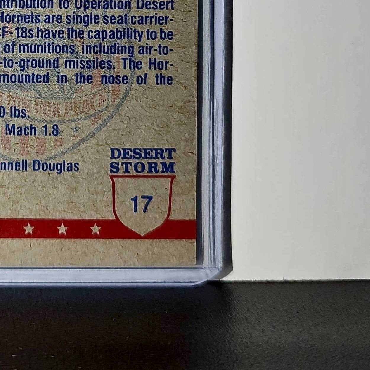 Canadian Air Force CF-18 1991 Topps Desert Storm #17 Card