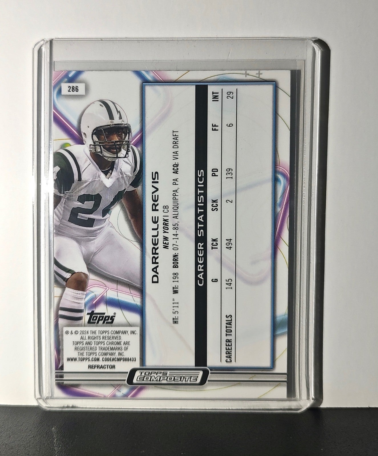 Darrelle Revis Refractor 2023 Topps Chrome NFL #286 Card New York Jets