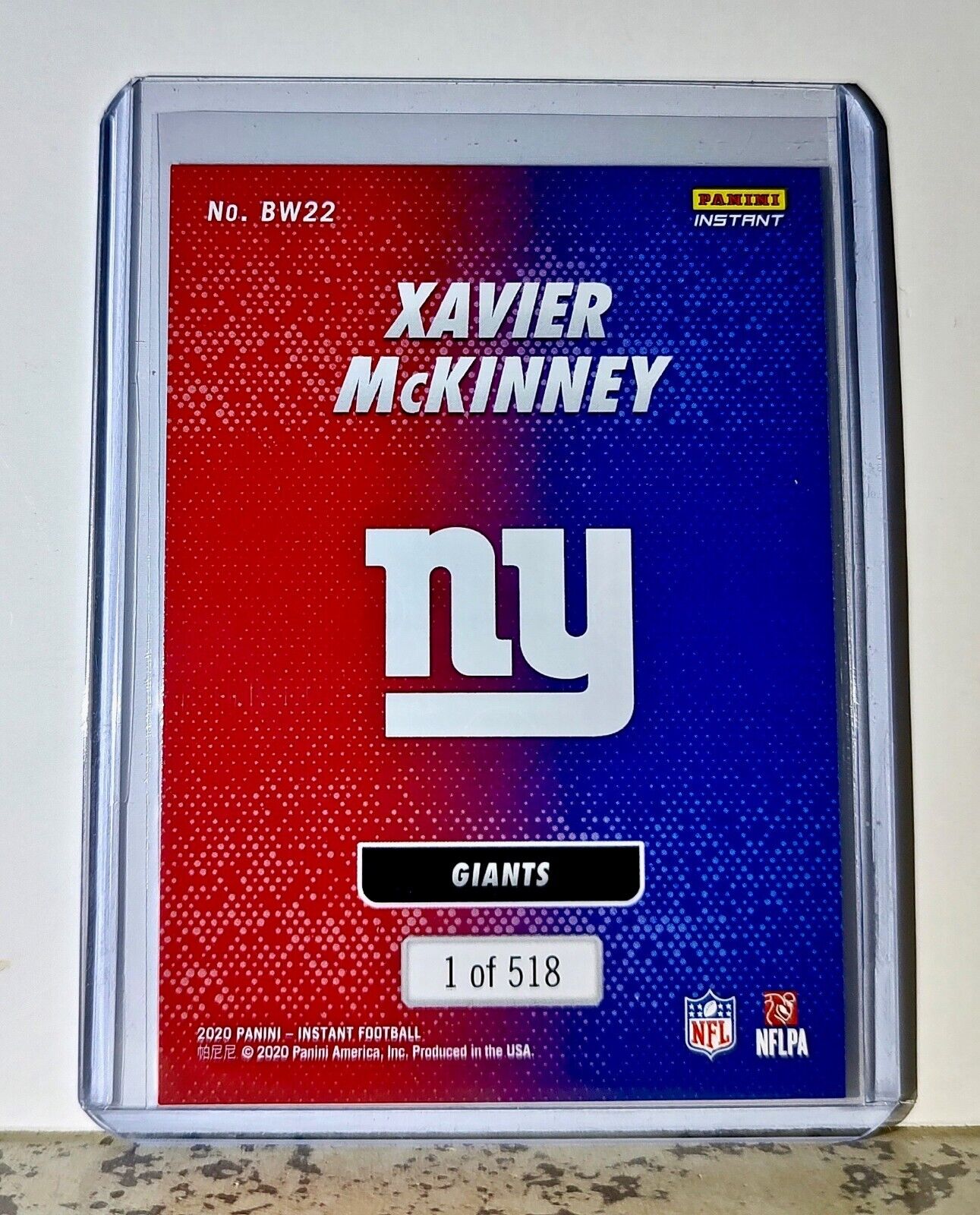 Xavier McKinney 2020 Panini NFL #22 Black and White Rookies Card Giants 1 of 518